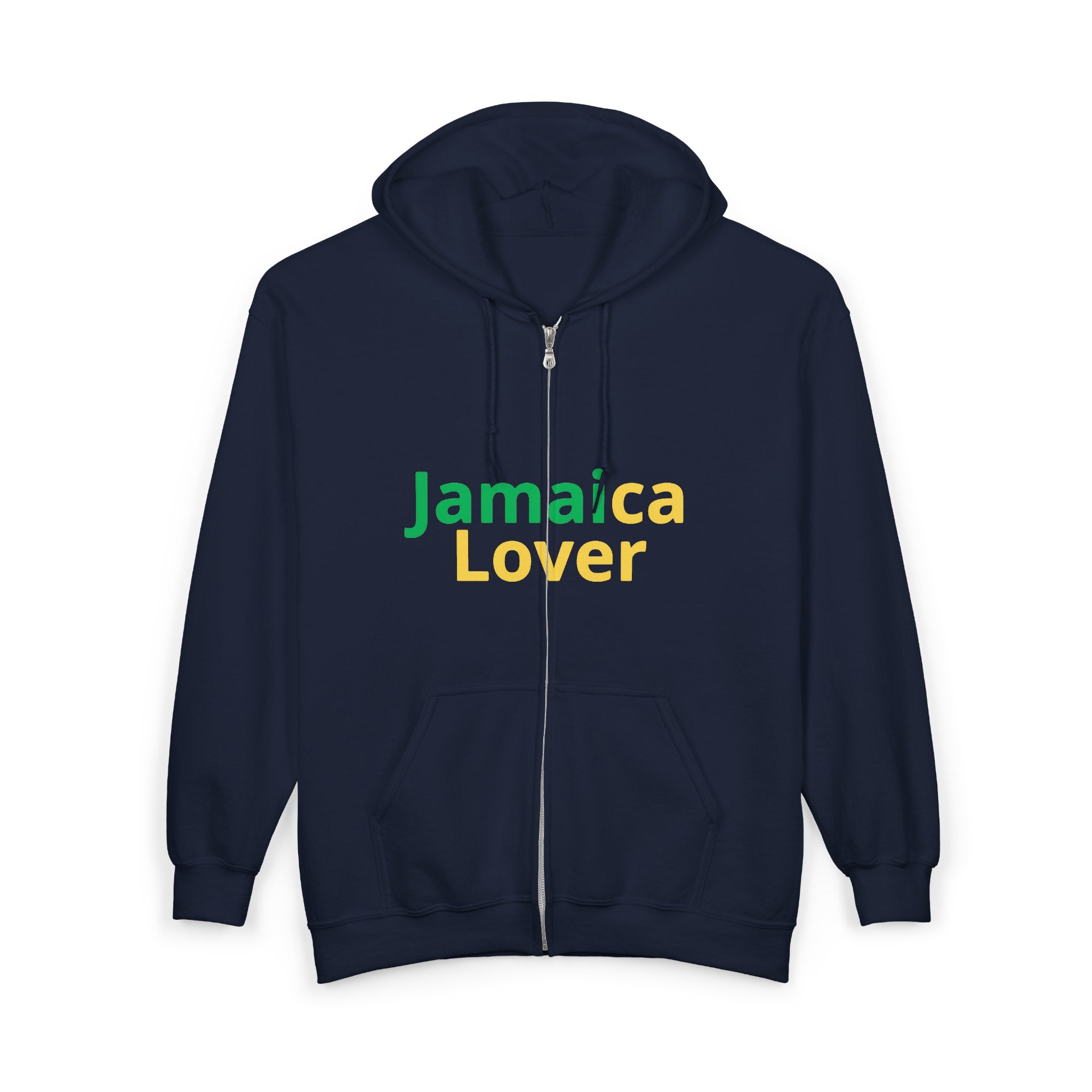 Jamaica Lover Zip Hoodie – Reggae Flag Colors Travel & Pride Sweatshirt