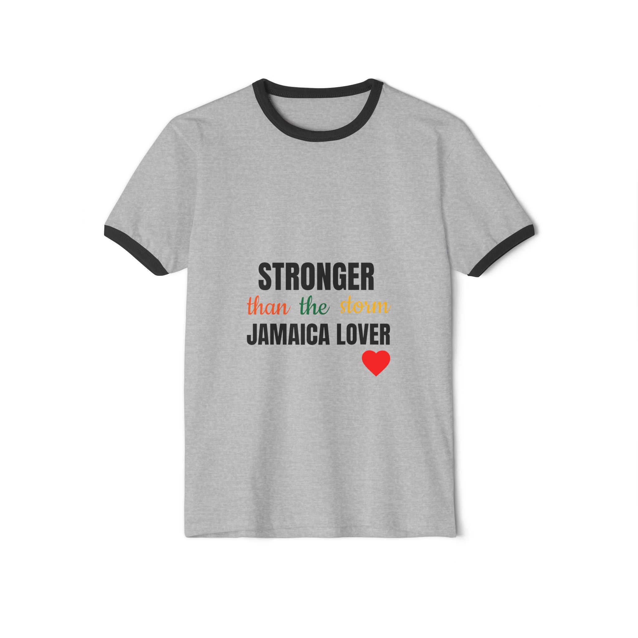 Stronger Than the Storm Jamaica Lover Ringer T-Shirt