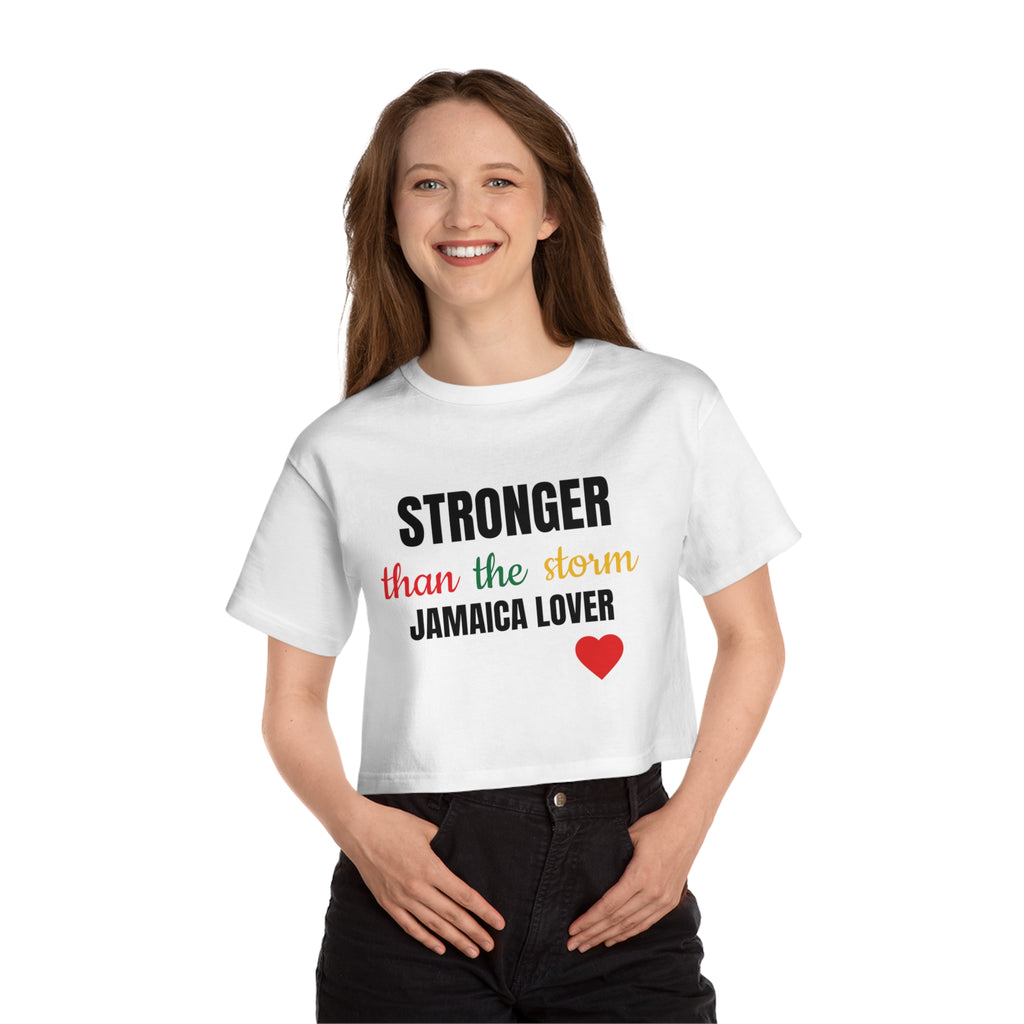 Stronger Than the Storm Jamaica Lover Cropped T-Shirt