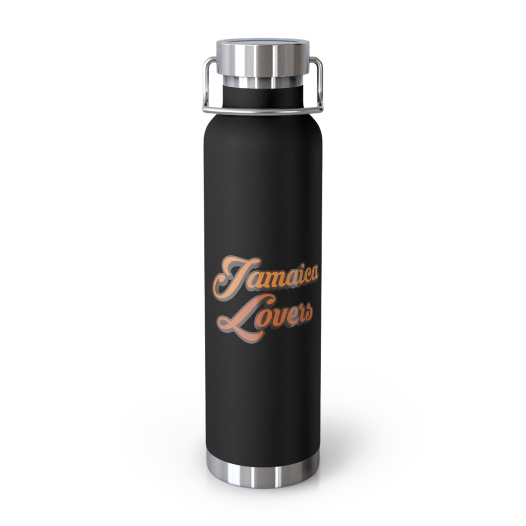 Jamaican Lovers Water Bottle, 22oz Copper Insulated Bottle, Travel Tumbler, Gifts for Friends, Hydration Bottle, Summer Vibes