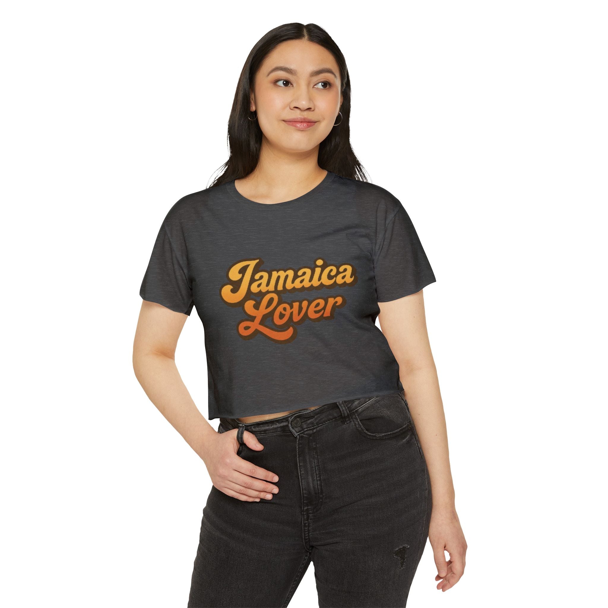 Jamaica Lover Crop Top — Retro Island Vibe Festival Tee