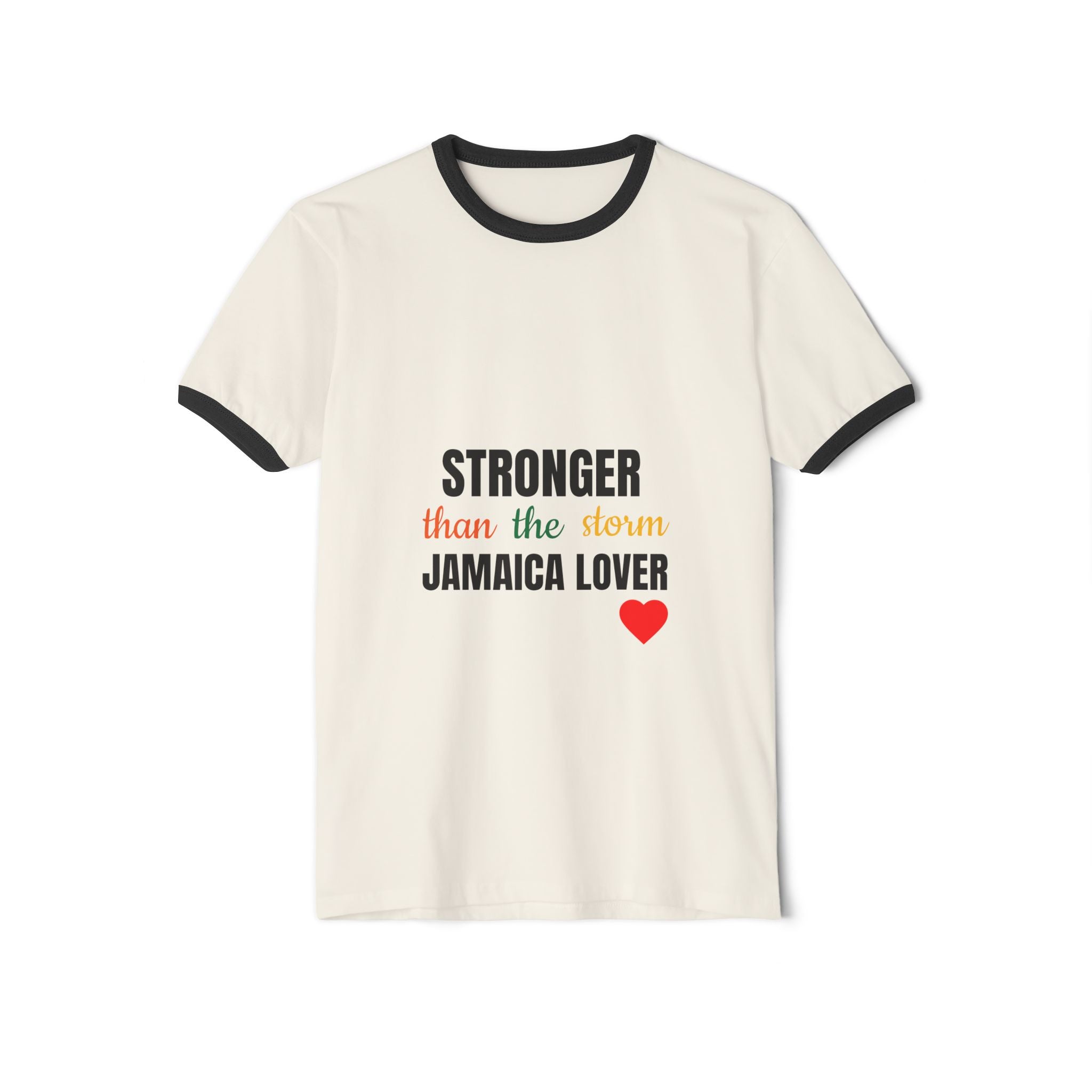 Stronger Than the Storm Jamaica Lover Ringer T-Shirt