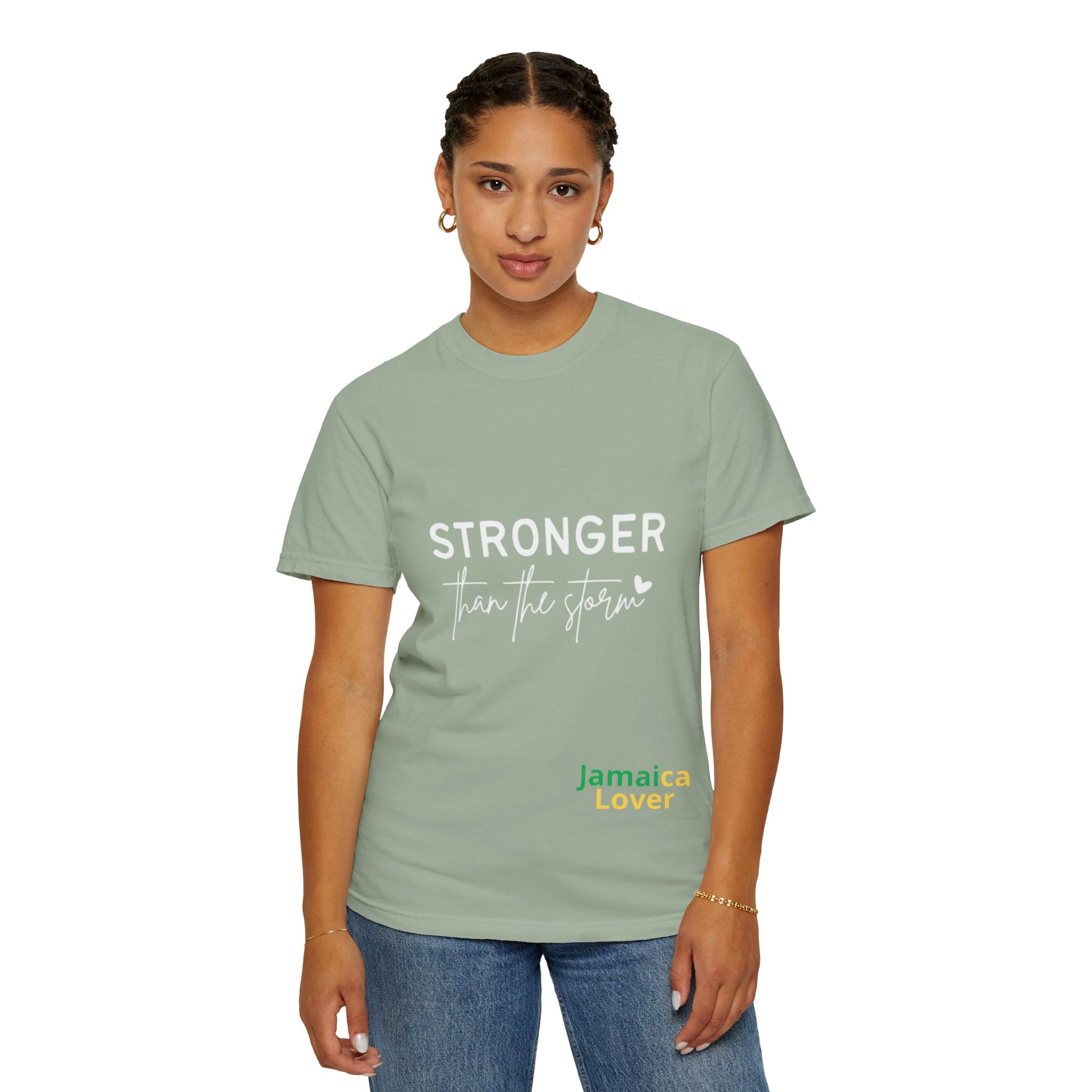 Stronger Than The Storm T-Shirt — Jamaica Lover Inspirational Tee