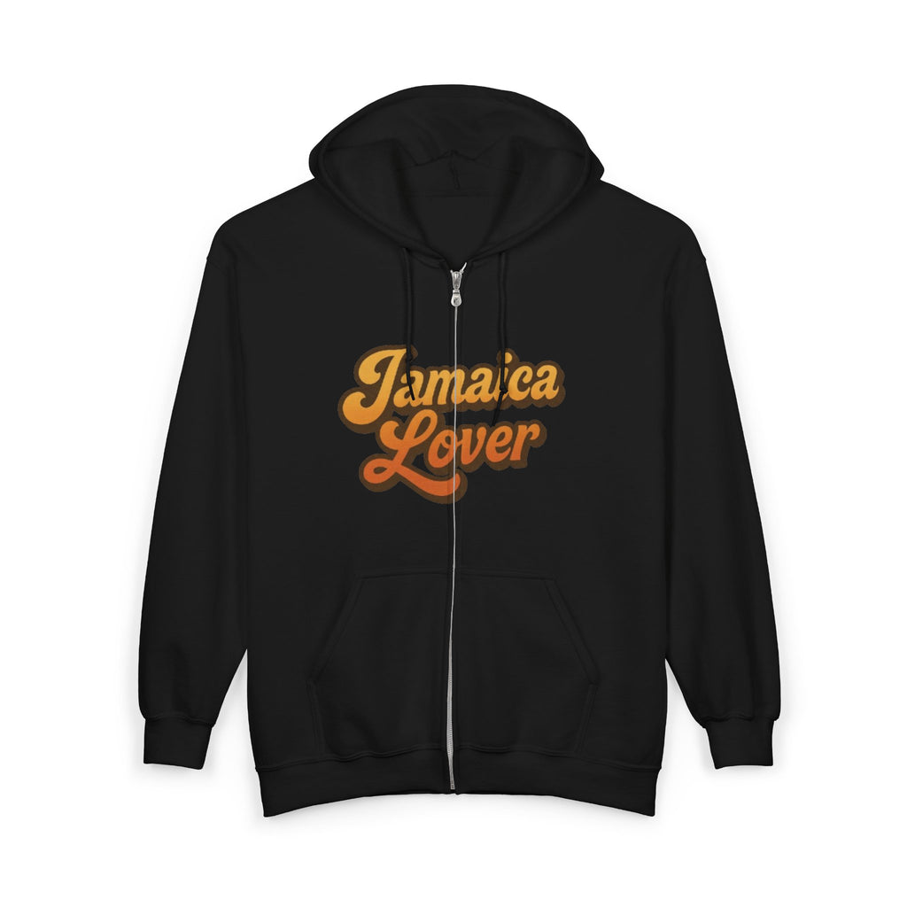 Jamaica Lovers Full Zip Hoodie - Unisex Heavy Blend Sweatshirt, Cool Casual Wear, Gift for Jamaica Lovers, Travel Vibes, Cozy Layering