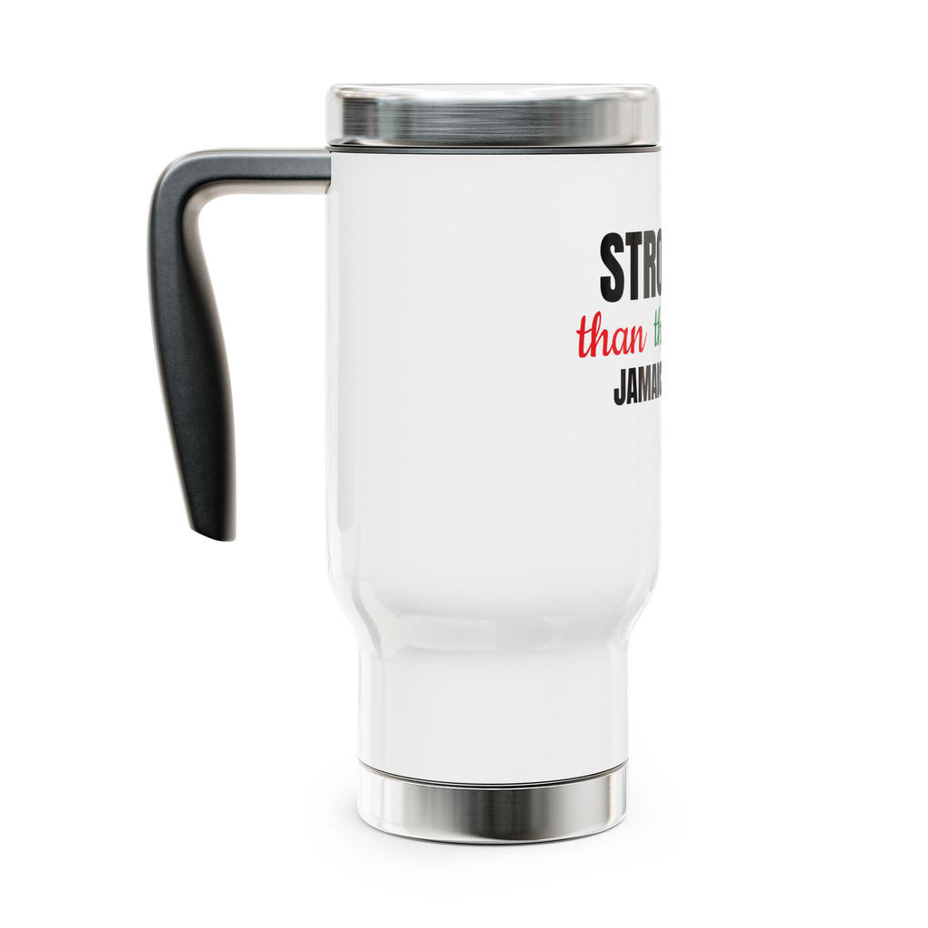 Stronger Than the Storm Jamaica Lover Travel Mug — 14oz Stainless Steel