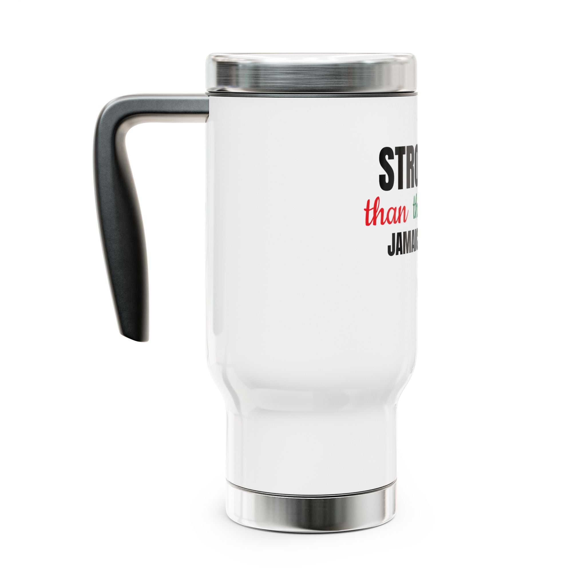 Stronger Than the Storm Jamaica Lover Travel Mug — 14oz Stainless Steel