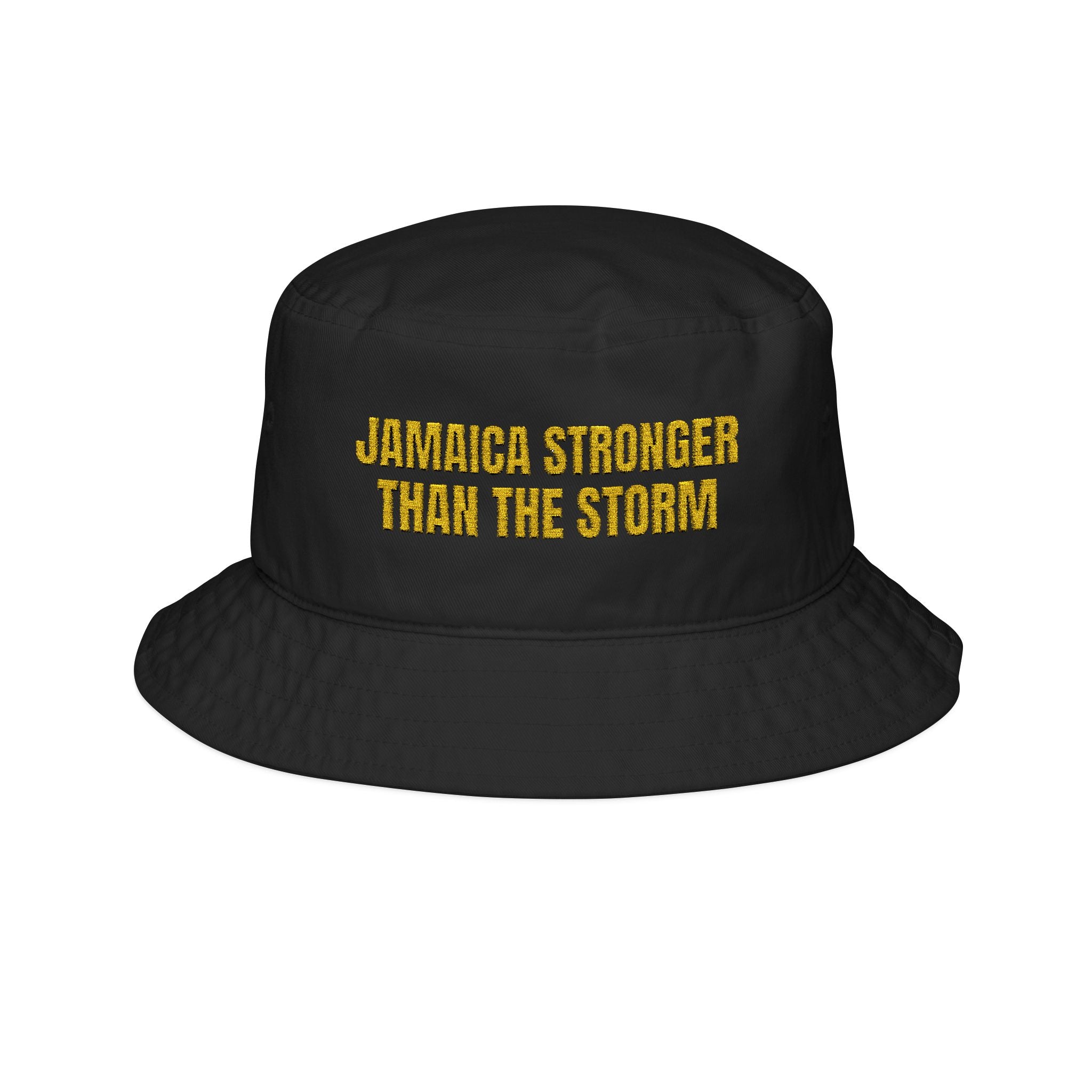 "Jamaica Stronger Than The Storm" Embroidered Bucket Hat