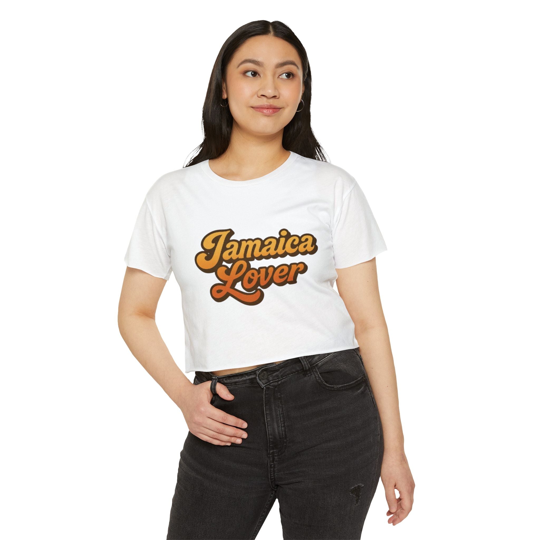 Jamaica Lover Crop Top — Retro Island Vibe Festival Tee
