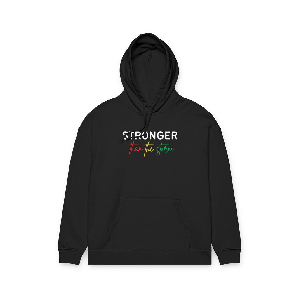 Hoodie — "Stronger Than the Storm" Script Logo Pullover