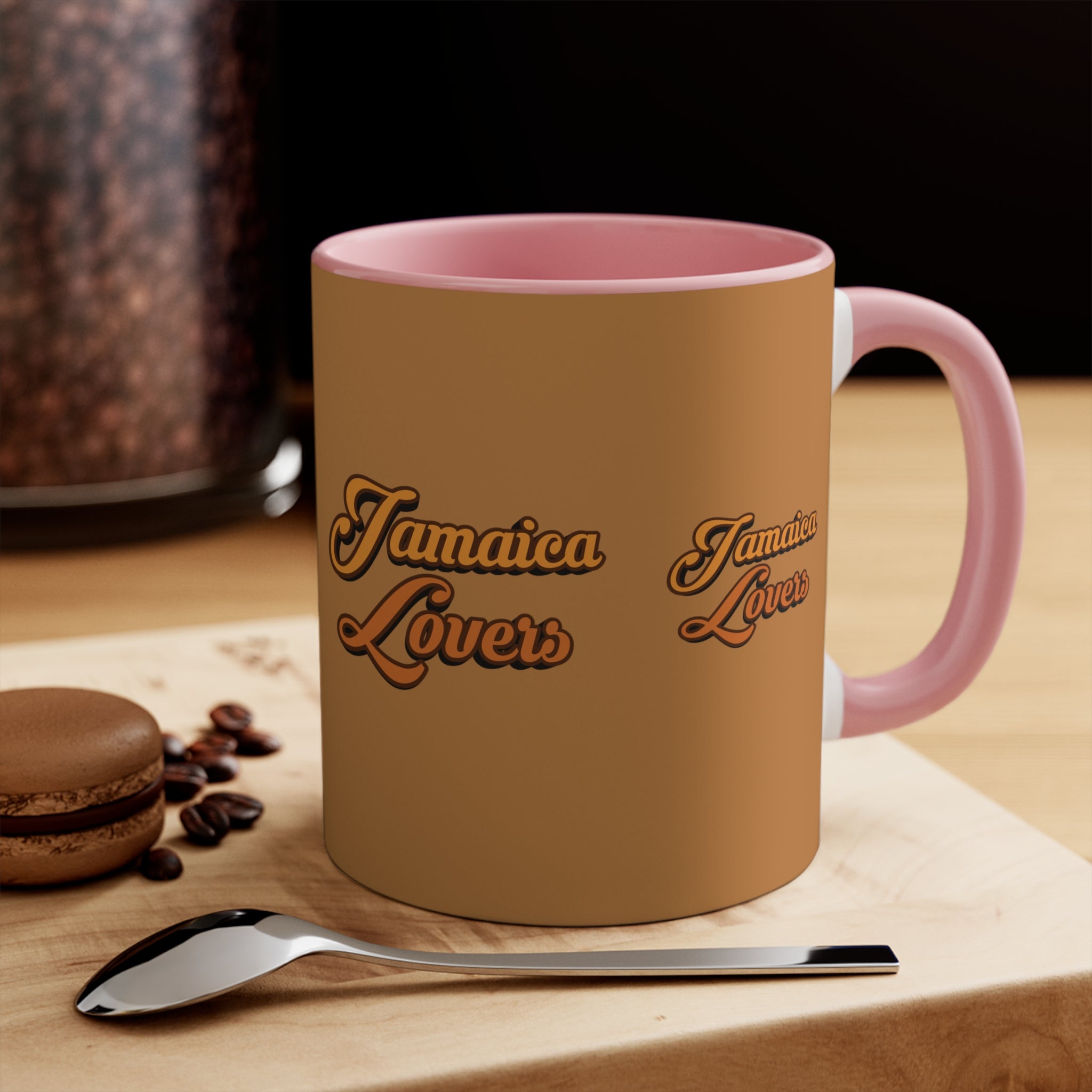 Jamaica Lovers Accent Mug, Coffee Cup for Island Enthusiasts, Gift for Coffee Lovers, Tropical Drinkware, Caribbean-Inspired Mug