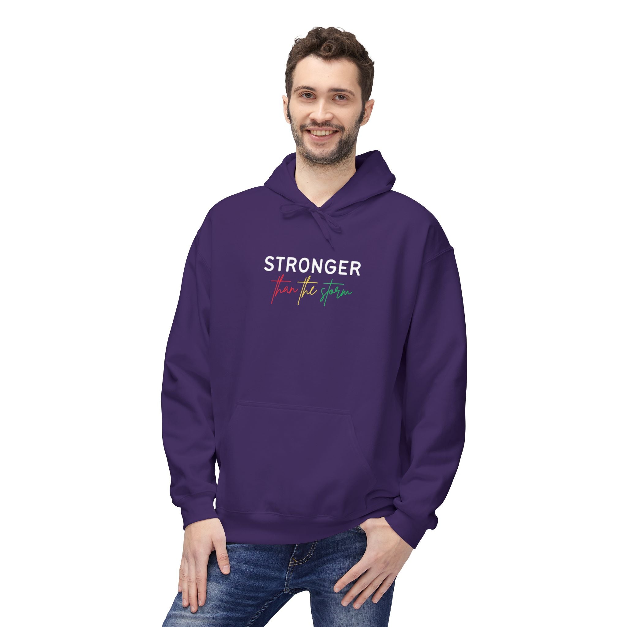 Stronger Than the Storm Hoodie — Inspirational Empowerment Pullover