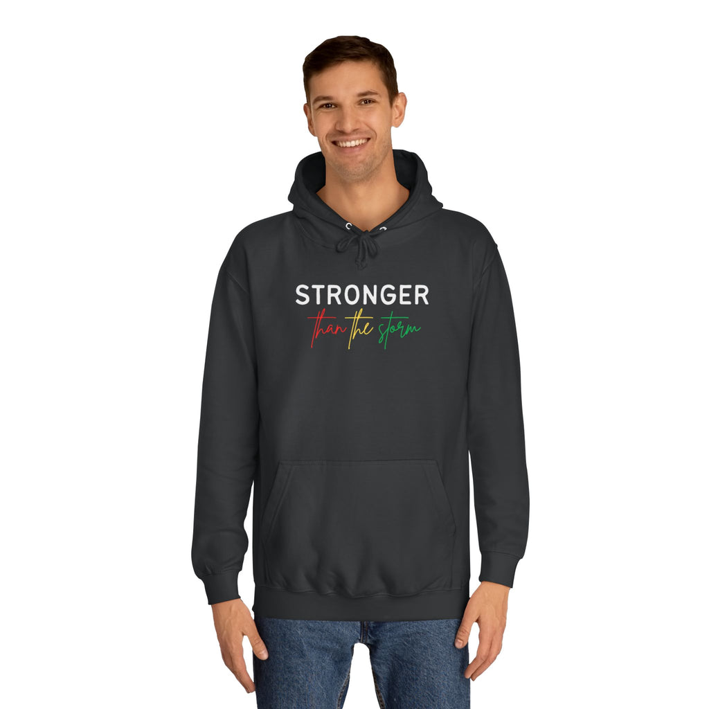 Stronger Hoodie — 'still she rises' Inspirational College Pullover