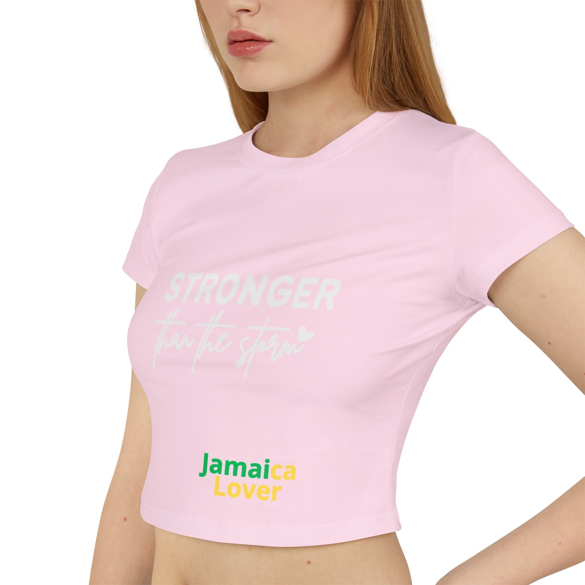 Stronger Than The Storm Jamaica Lover Women's Baby Tee