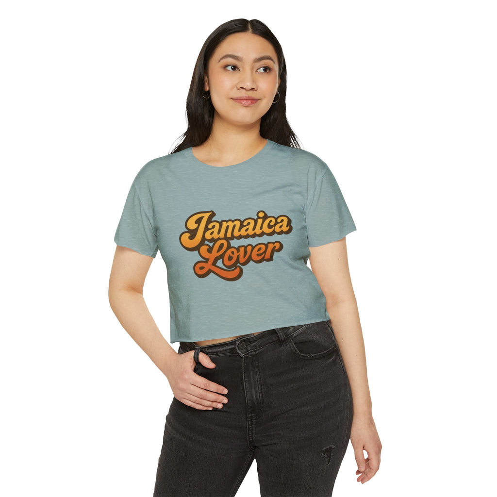 Jamaica Lover Crop Top — Retro Island Vibe Festival Tee