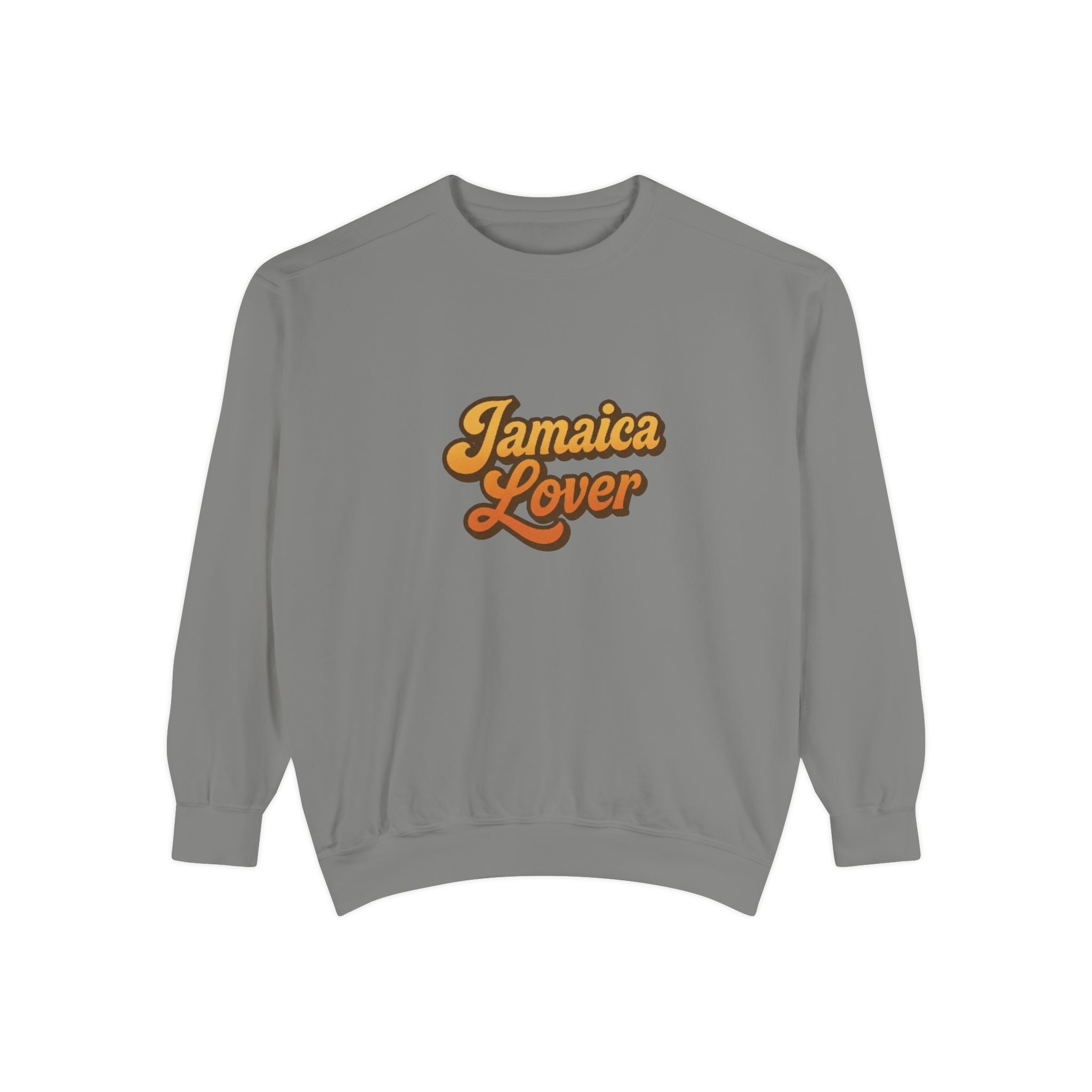 Jamaica Lover Sweatshirt — Retro Script Island Pride Crewneck