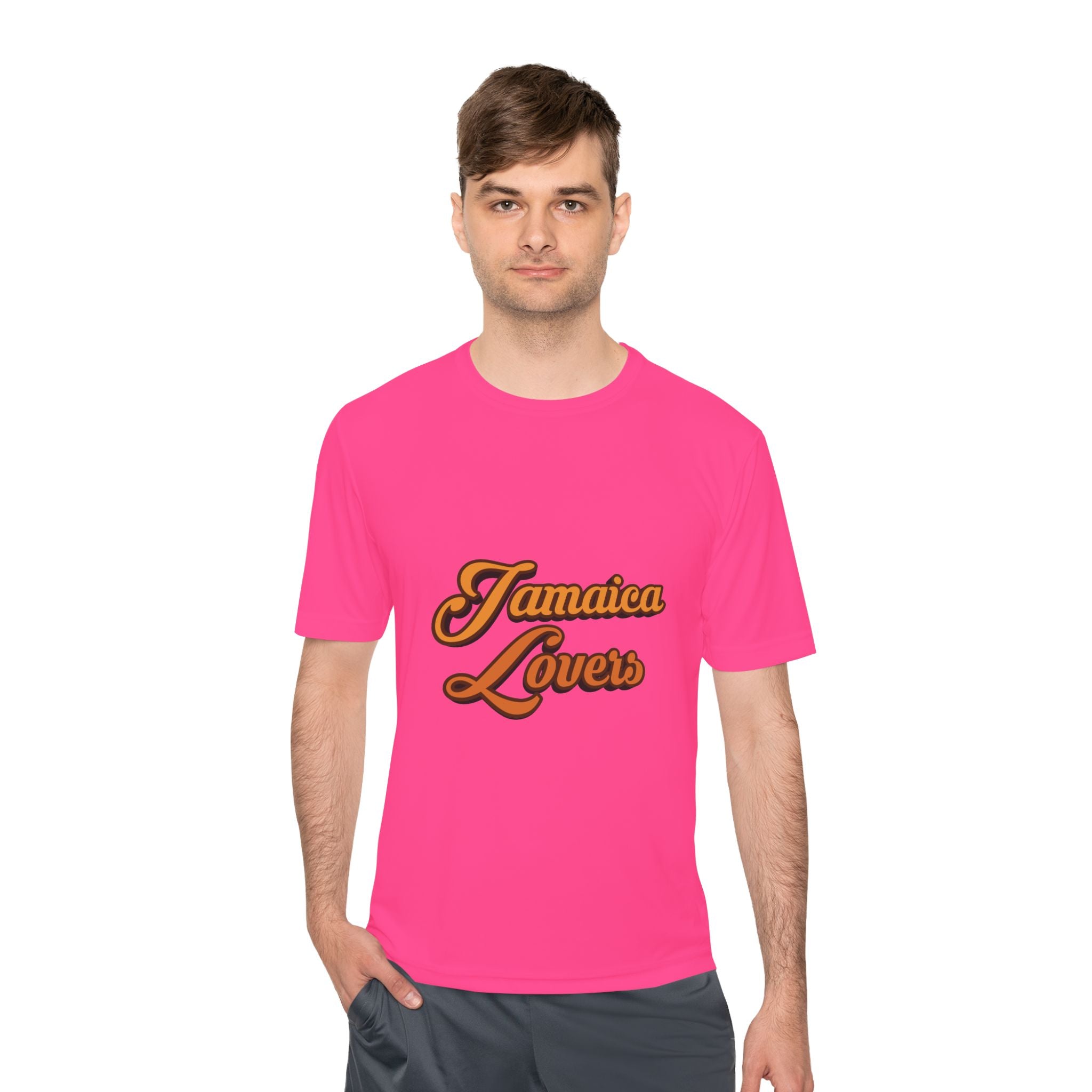Jamaica Lovers Unisex Moisture Wicking Tee, Cool Summer Wear, Beach Shirt, Vacation Gear, Travel Apparel, Gift for Friends