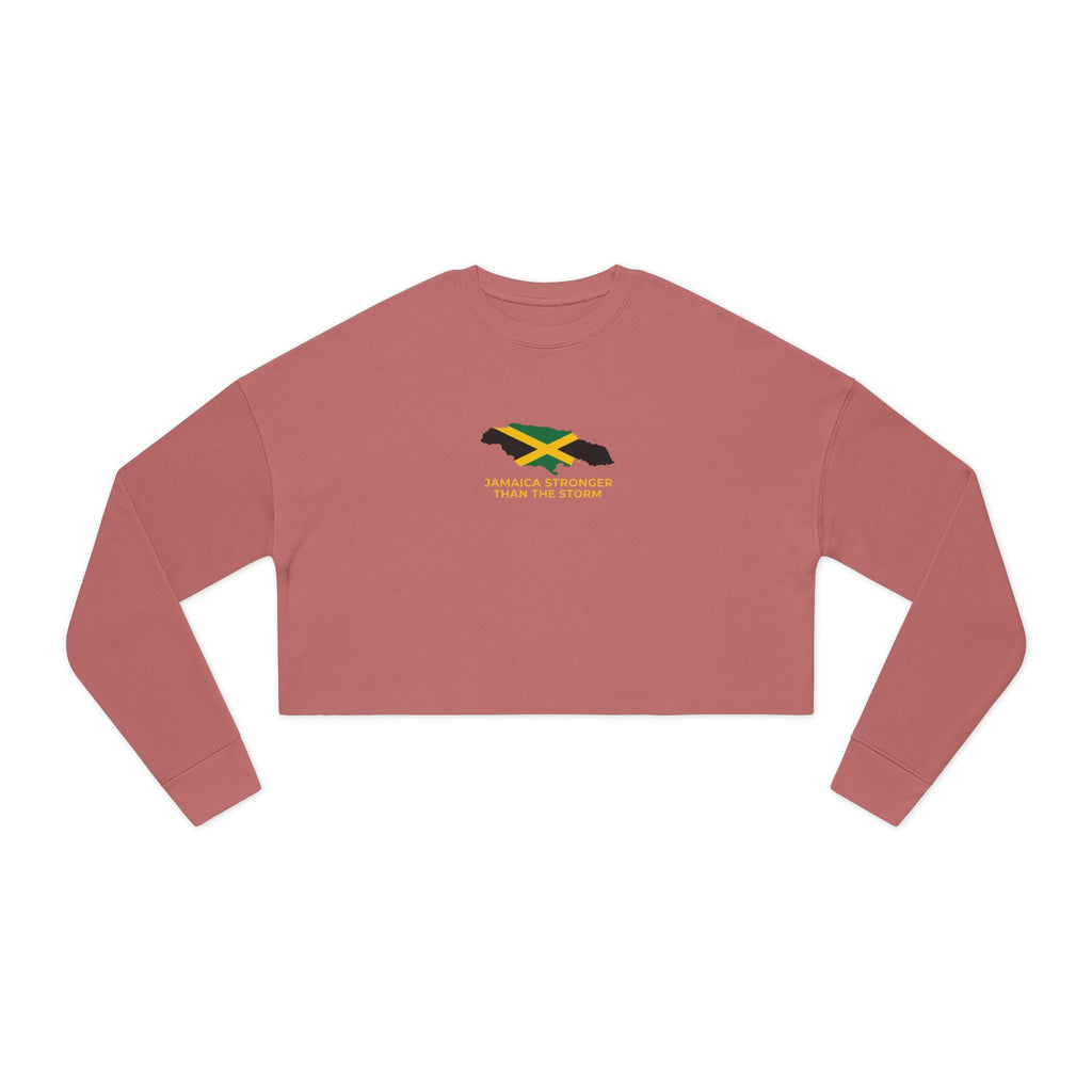 Cropped Sweatshirt — Jamaican Flag Heart "Proud To Be Jamaican"