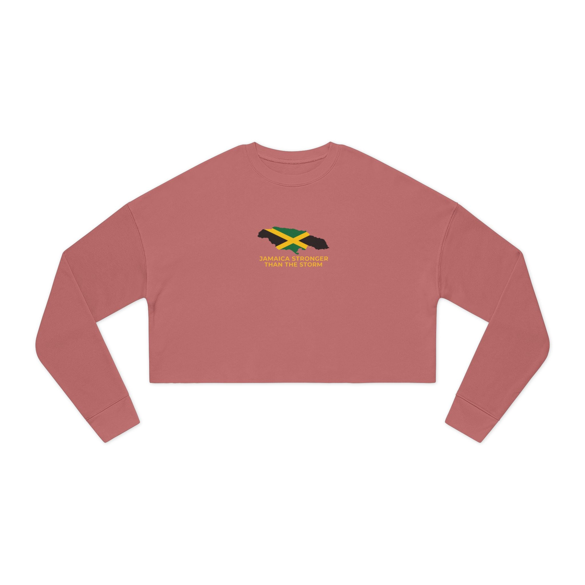 Cropped Sweatshirt — Jamaican Flag Heart "Proud To Be Jamaican"