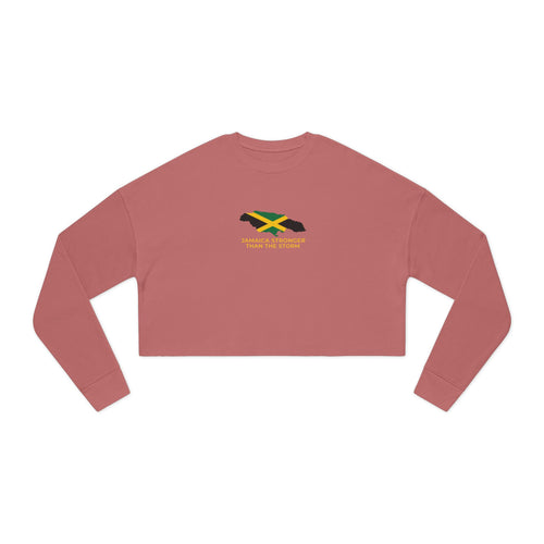Cropped Sweatshirt — Jamaican Flag Heart "Proud To Be Jamaican"