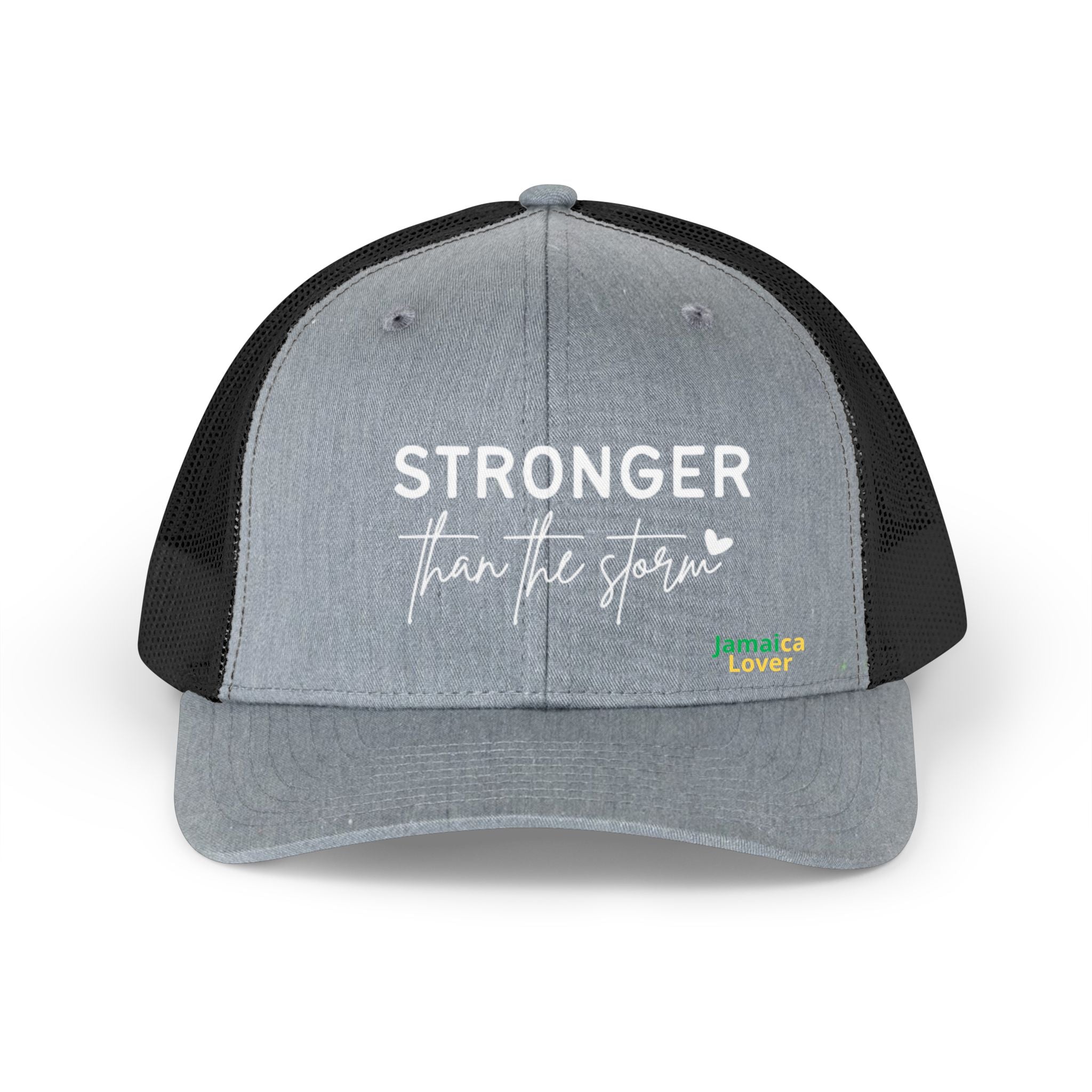 Stronger Than the Storm Trucker Hat — Inspirational Retro Mesh Cap