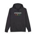 Hoodie — "Stronger Than the Storm" Inspirational Pullover (Rasta Colors)