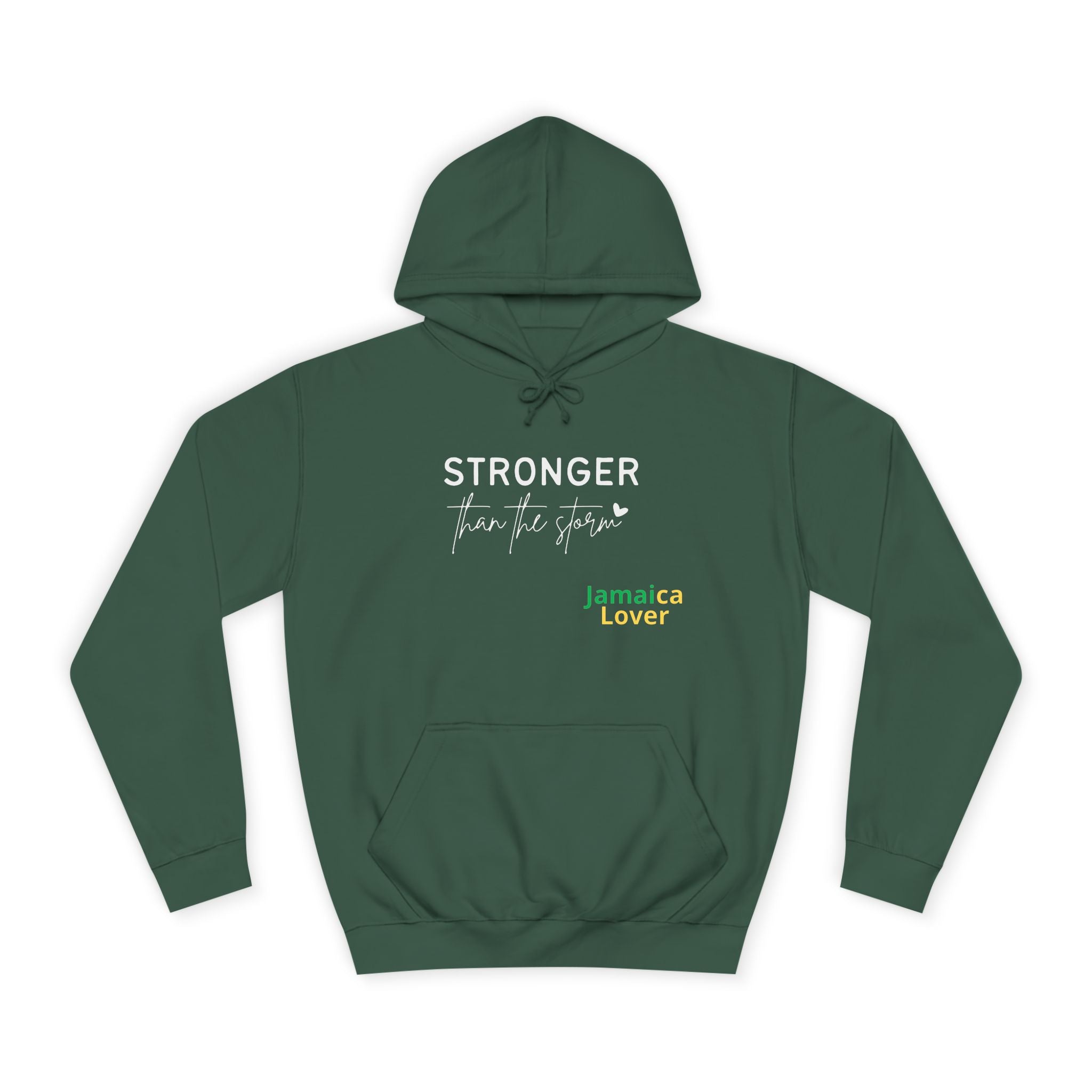 Stronger Jamaica Lover Hoodie — Inspirational College-Style Pullover