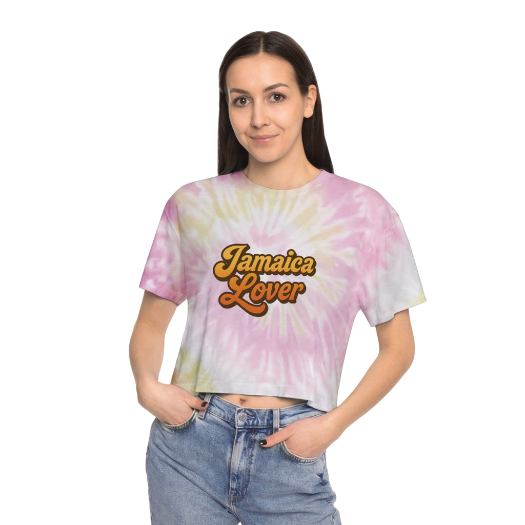 Jamaica Lover Tie-Dye Crop Tee — Women's Tropical Vacation Top
