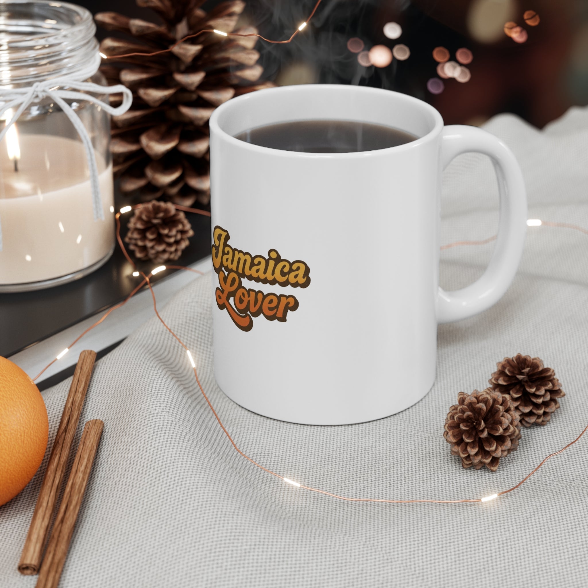 Jamaica Lover Ceramic Mug – Retro Script Coffee Cup (11oz & 15oz)