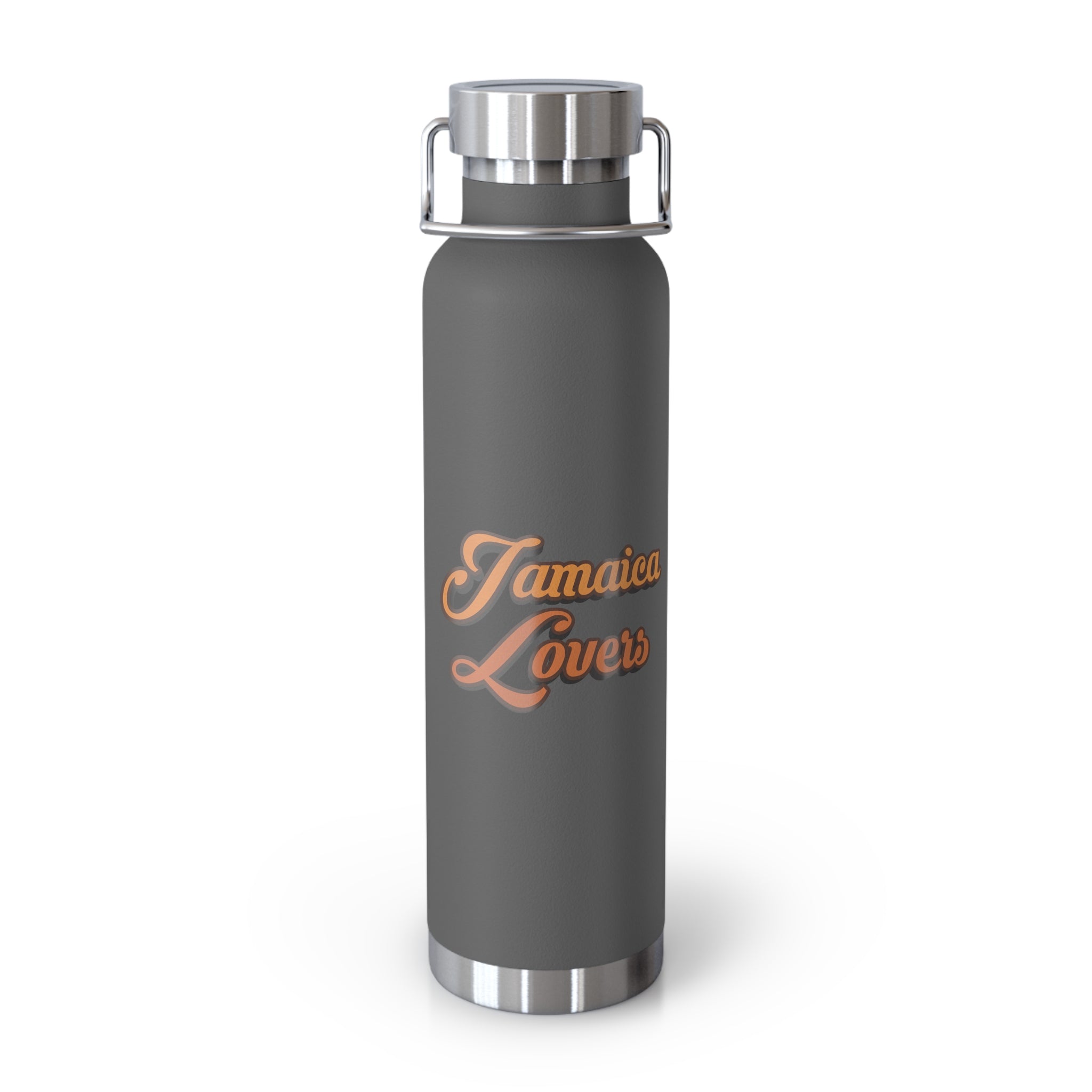Jamaican Lovers Water Bottle, 22oz Copper Insulated Bottle, Travel Tumbler, Gifts for Friends, Hydration Bottle, Summer Vibes