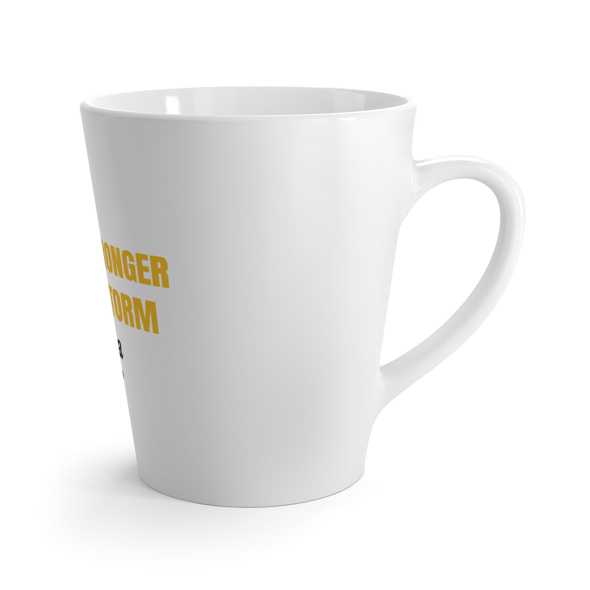 Latte Mug — "Jamaica Stronger Than The Storm" Inspirational Coffee Cup
