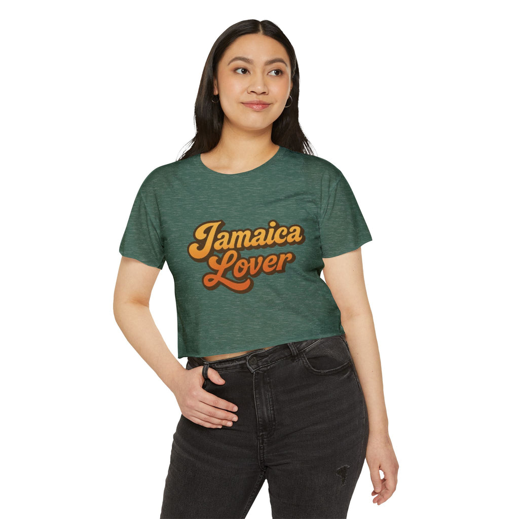 Jamaica Lover Crop Top — Retro Island Vibe Festival Tee