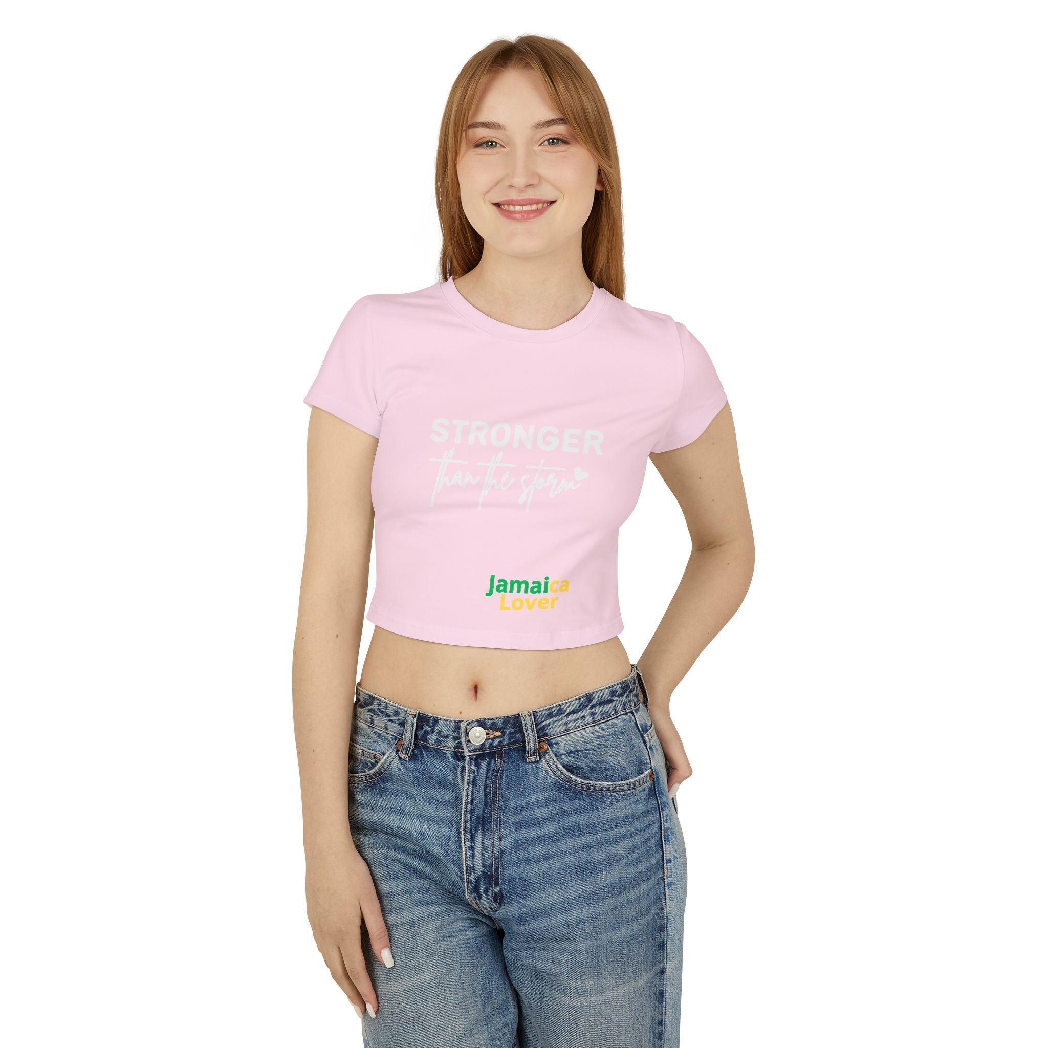 Stronger Than The Storm Jamaica Lover Women's Baby Tee