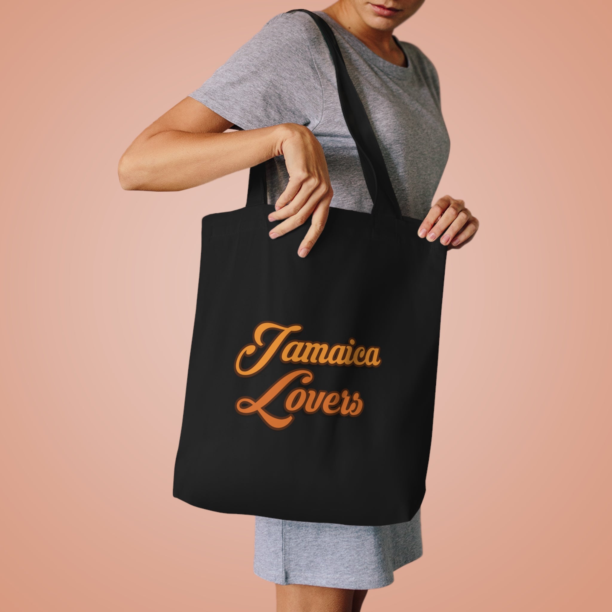 Jamaica Lovers Cotton Tote Bag | Reusable Grocery Bag, Beach Bag, Travel Tote, Gift for Travelers, Eco-Friendly Tote