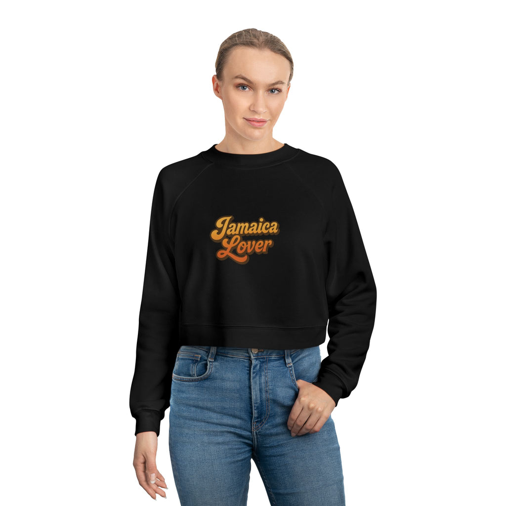 Cropped Pullover — "Jamaica Lover" Retro Script Fleece