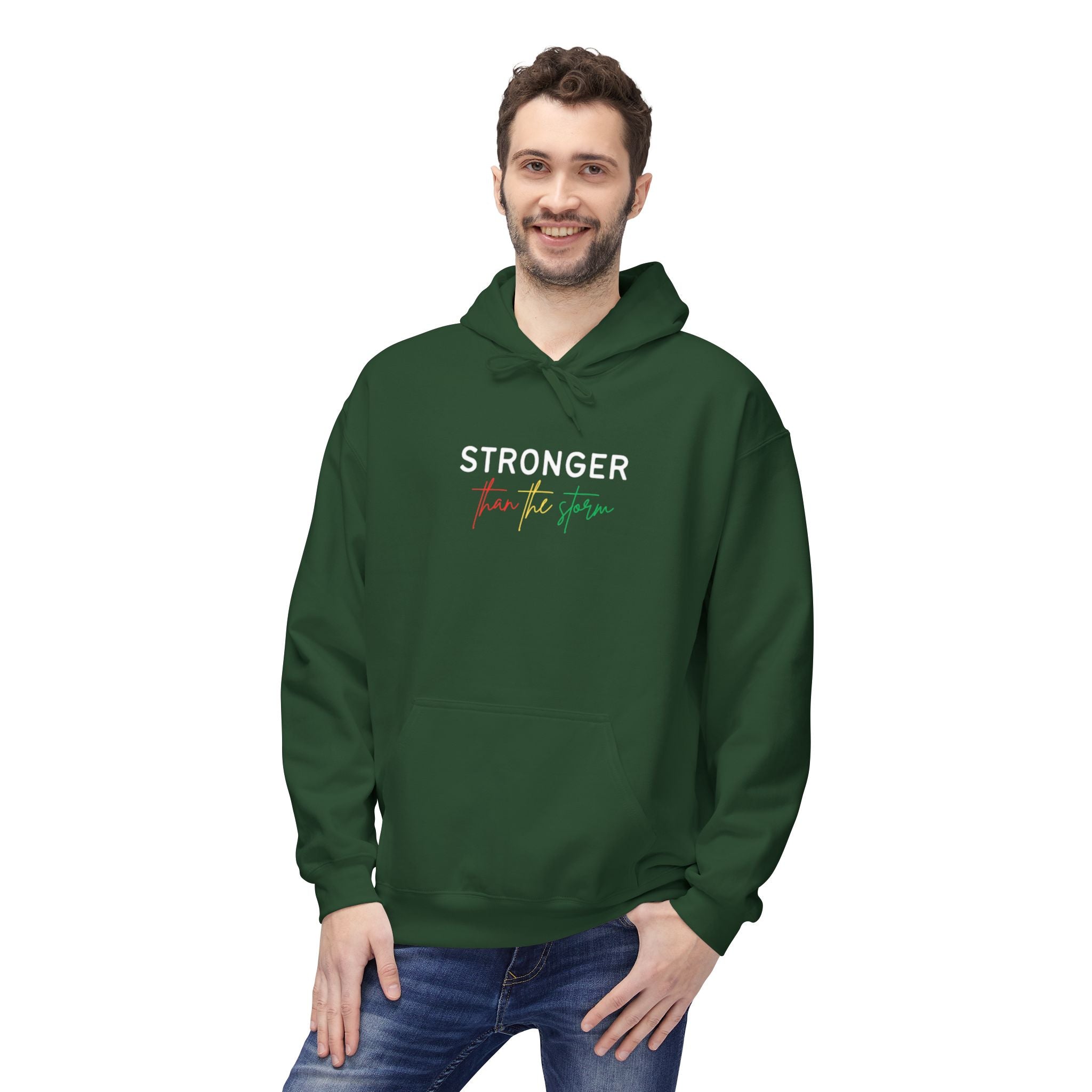 Stronger Than the Storm Hoodie — Inspirational Empowerment Pullover