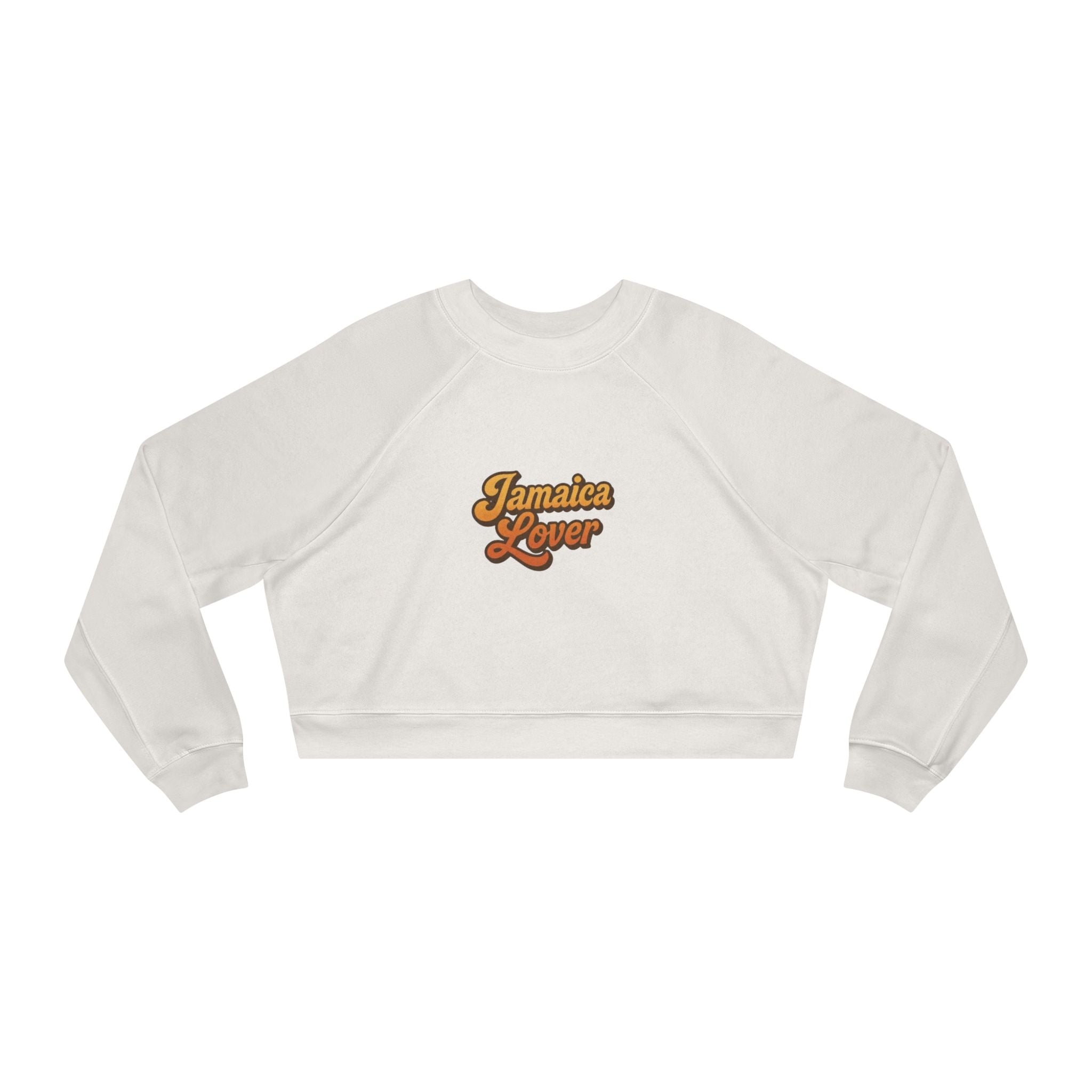 Cropped Pullover — "Jamaica Lover" Retro Script Fleece