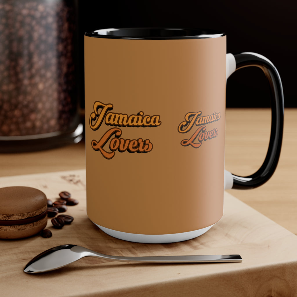 Jamaica Lovers Accent Mug, Coffee Cup for Island Enthusiasts, Gift for Coffee Lovers, Tropical Drinkware, Caribbean-Inspired Mug
