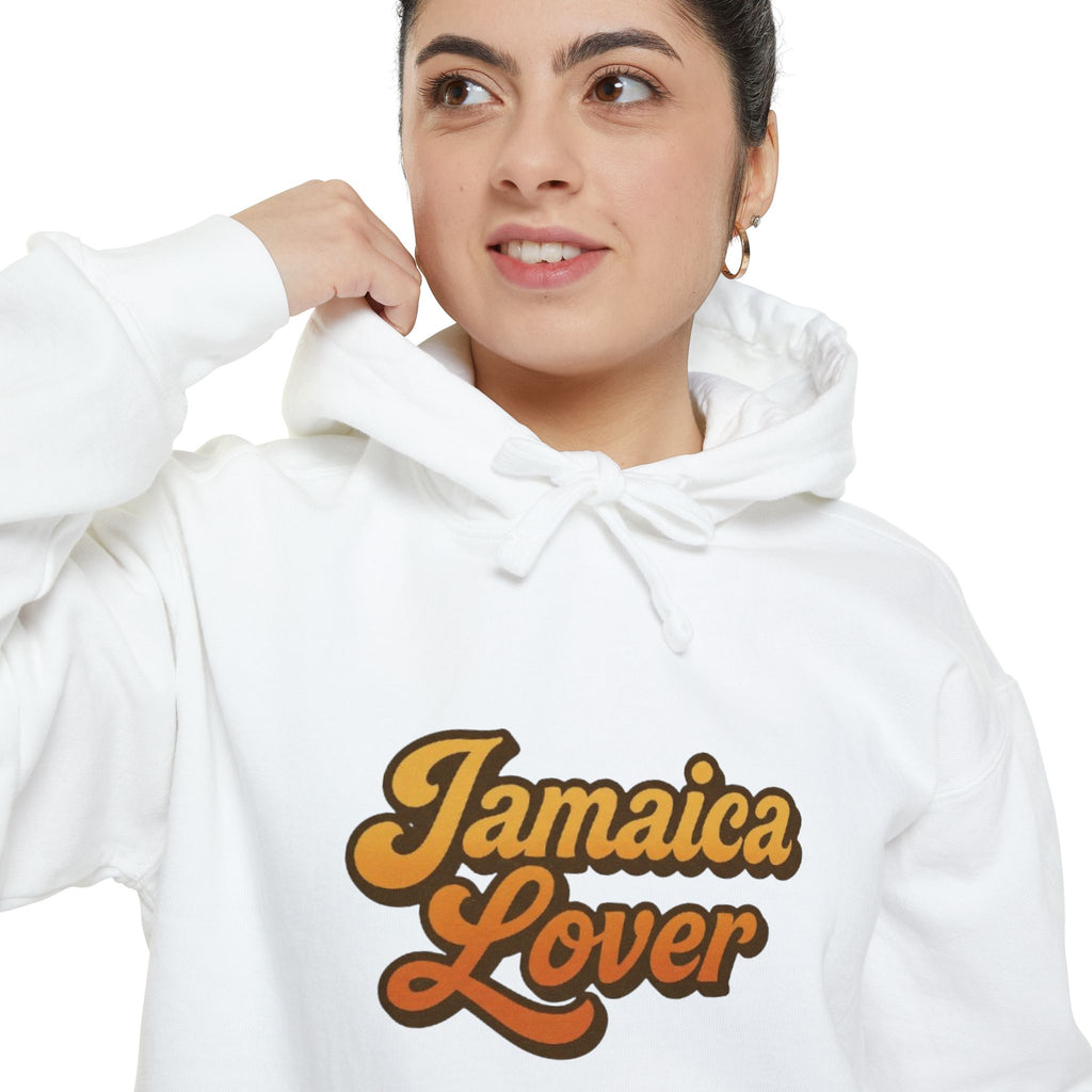 Jamaica Lover Hooded Sweatshirt – Retro Script Travel Hoodie