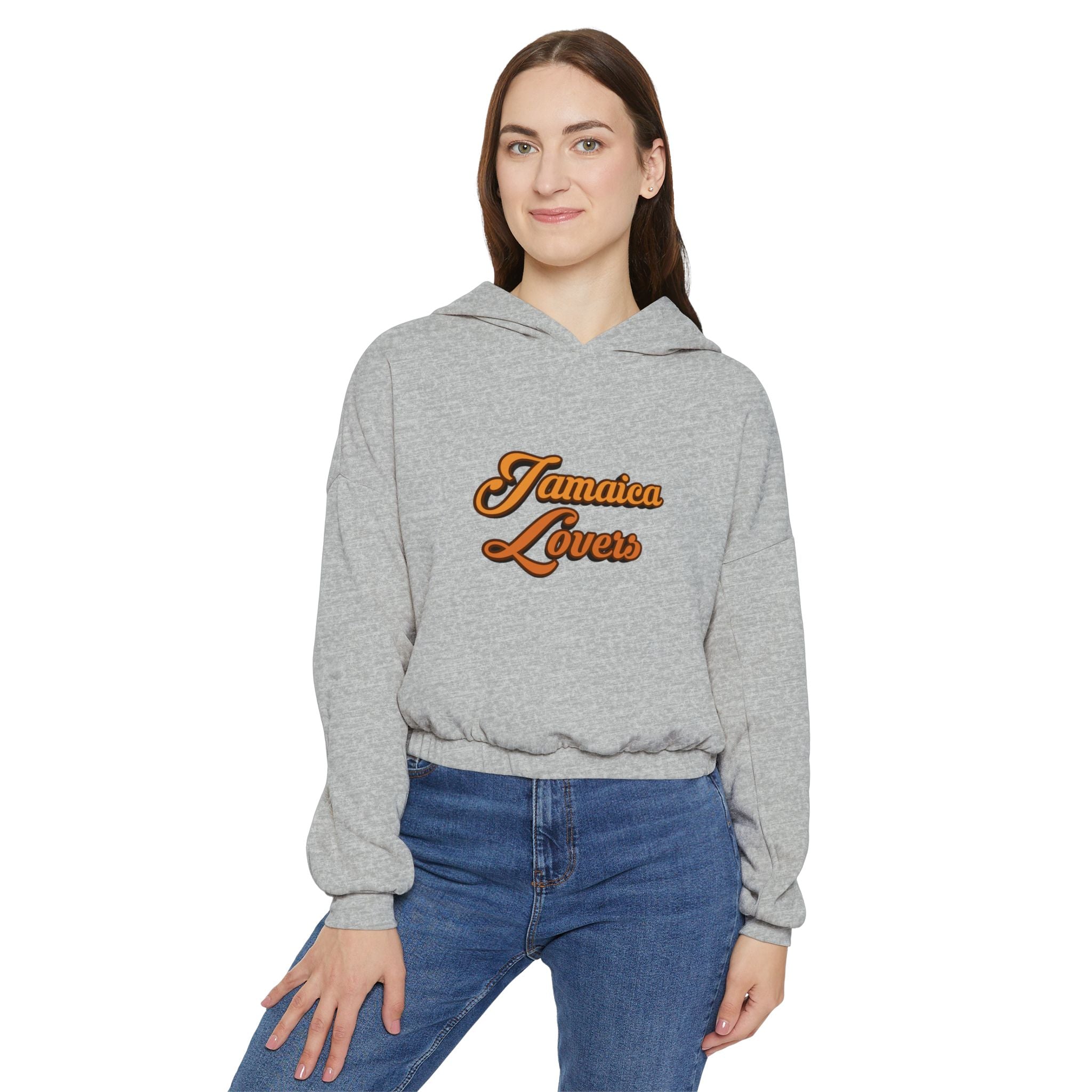 Jamaica Lovers Women's Cropped Hoodie - Trendy, Stylish Pullovers for Vacation, Casual Wear, Gifts, Beach Days, Summer Vibes
