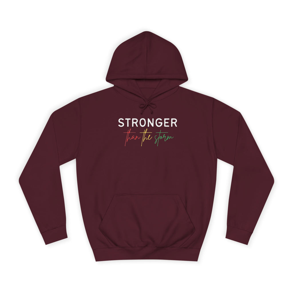 Stronger Hoodie — 'still she rises' Inspirational College Pullover