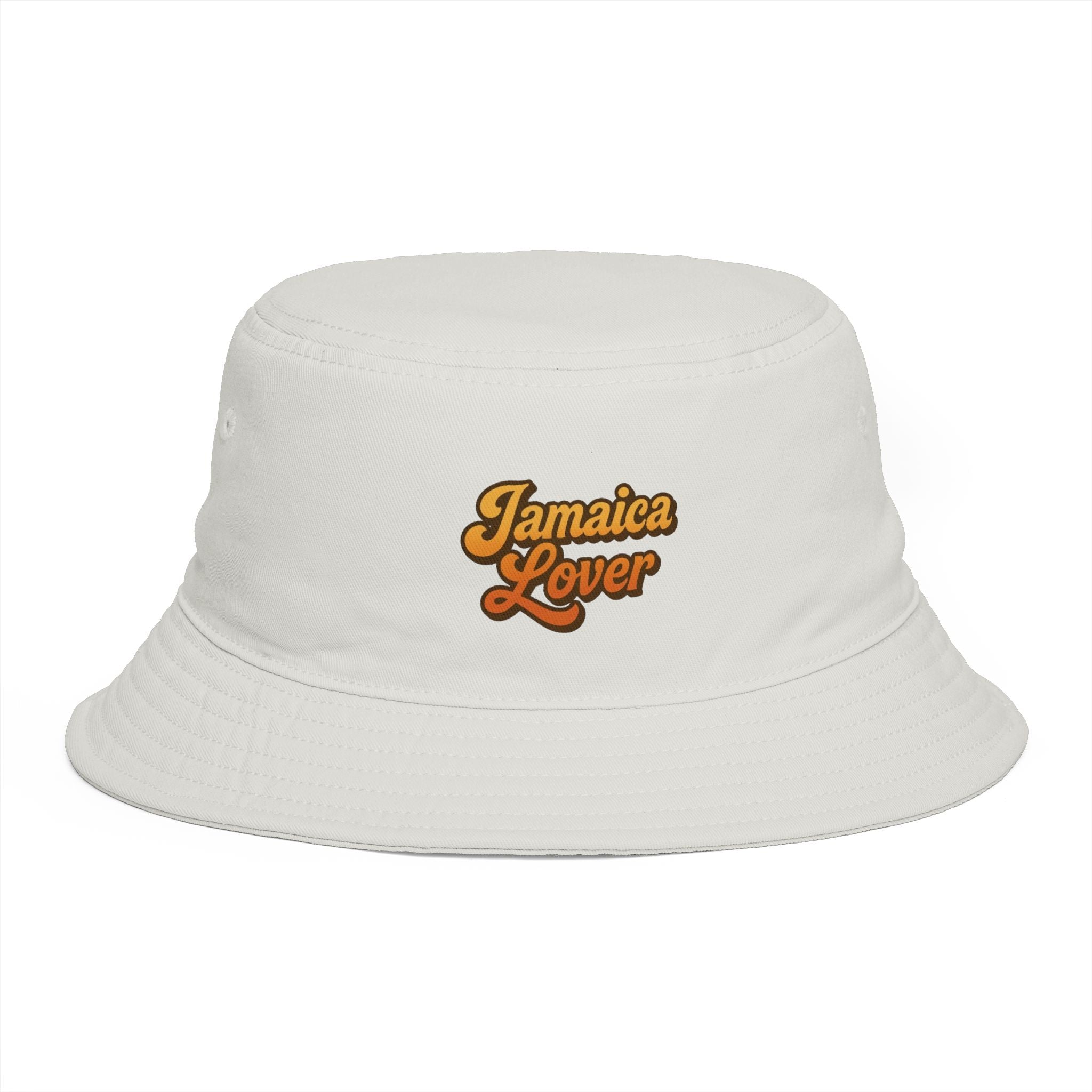 Jamaica Lover Bucket Hat — Retro Reggae Brown Beach Sun Hat