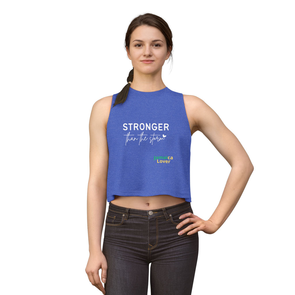 Crop Top — "Stronger Than the Storm" Motivational Women's Crop Top