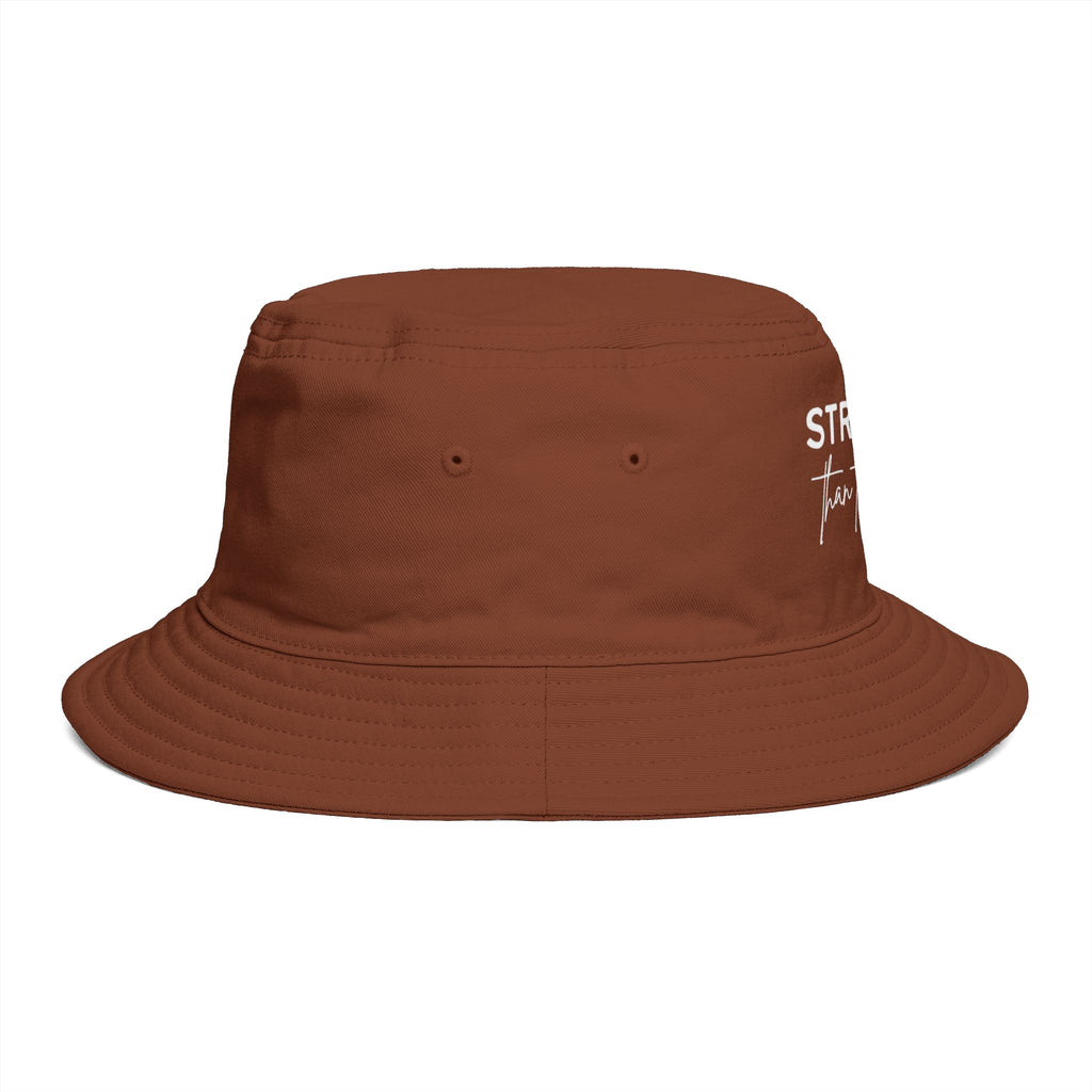 Stronger Than the Storm Bucket Hat – Jamaica Lover Inspirational Sun Hat