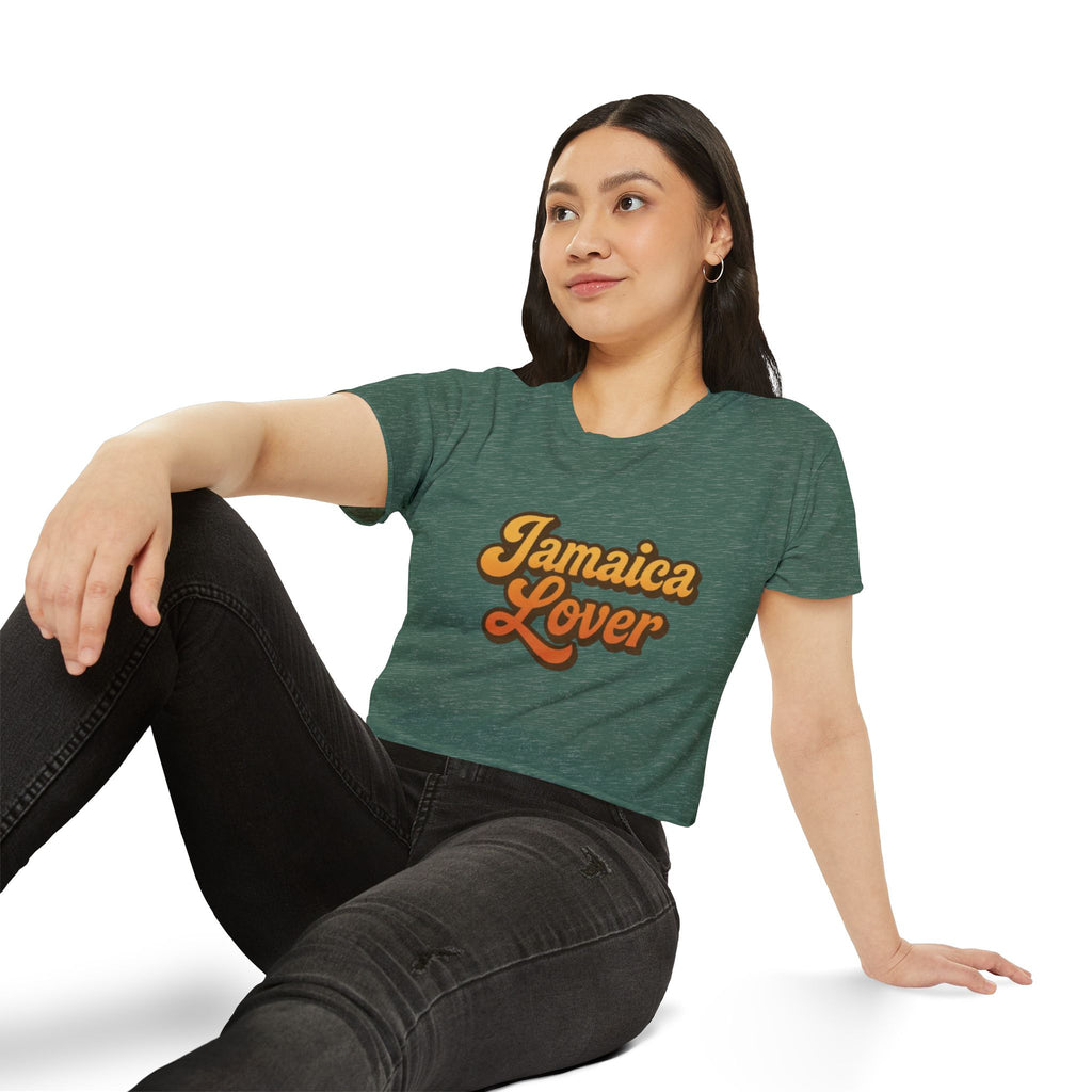 Jamaica Lover Crop Top — Retro Island Vibe Festival Tee