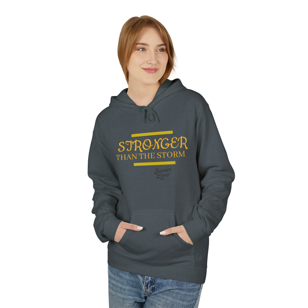 Hoodie — "Stronger Than This Storm" Inspirational Comfort Pullover