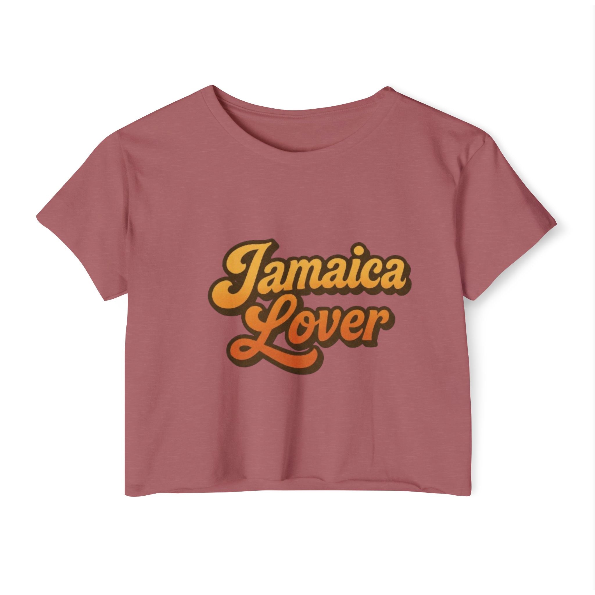 Jamaica Lover Crop Top — Retro Island Vibe Festival Tee