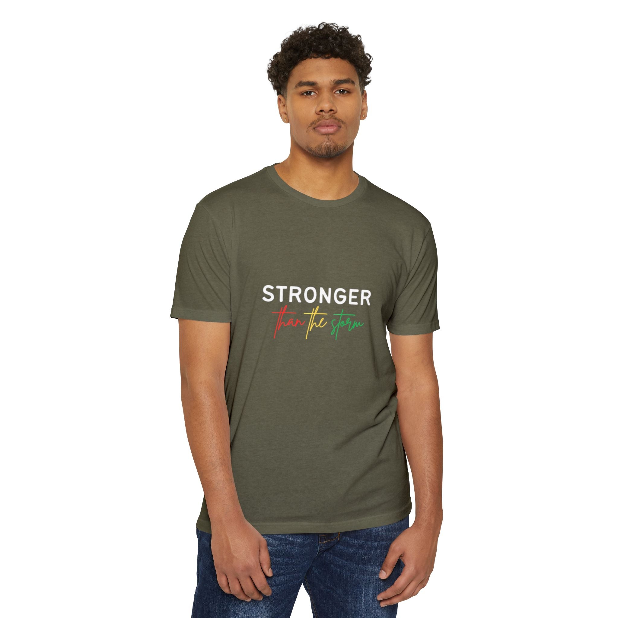 Stronger Than The Storm Tee — Inspirational Resilience Graphic T-Shirt