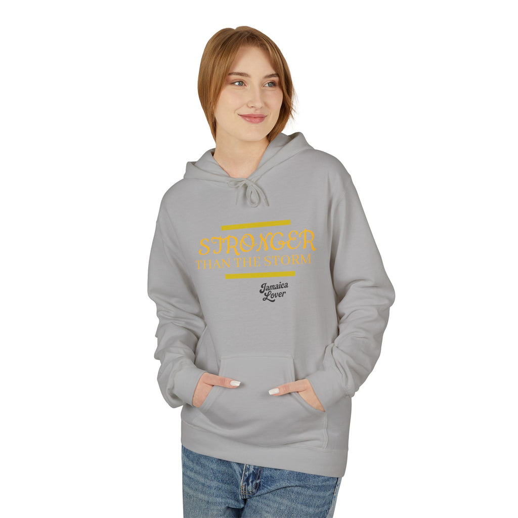 Hoodie — "Stronger Than This Storm" Inspirational Comfort Pullover