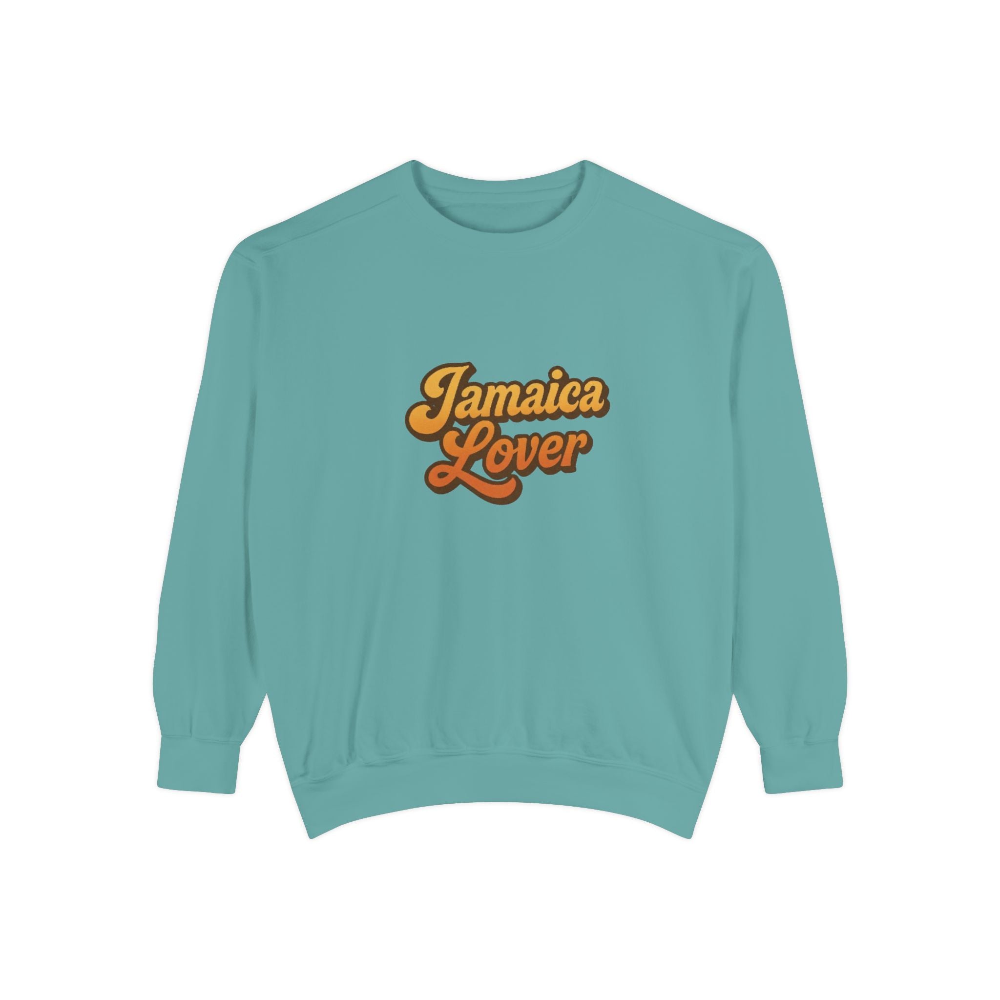 Jamaica Lover Sweatshirt — Retro Script Island Pride Crewneck