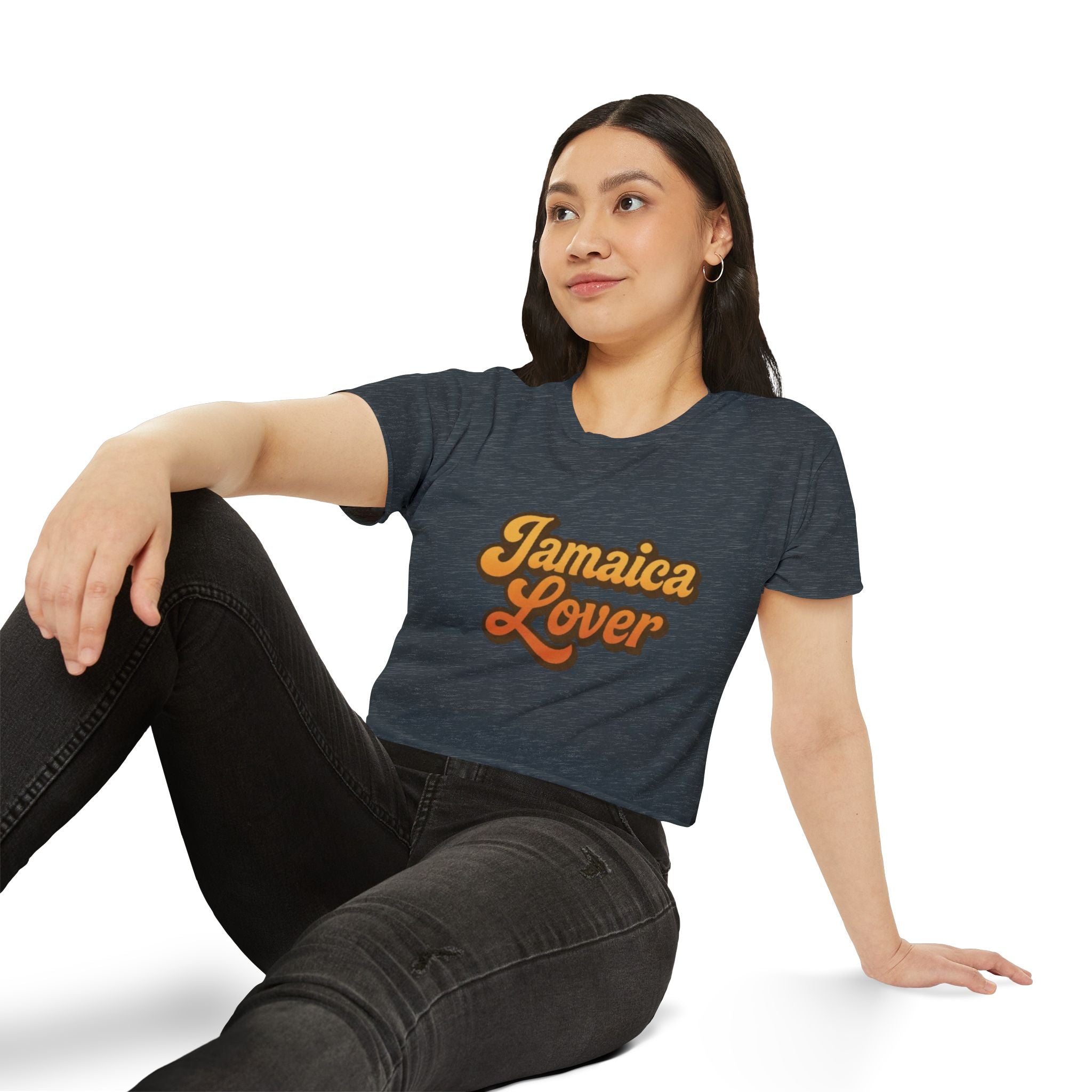 Jamaica Lover Crop Top — Retro Island Vibe Festival Tee